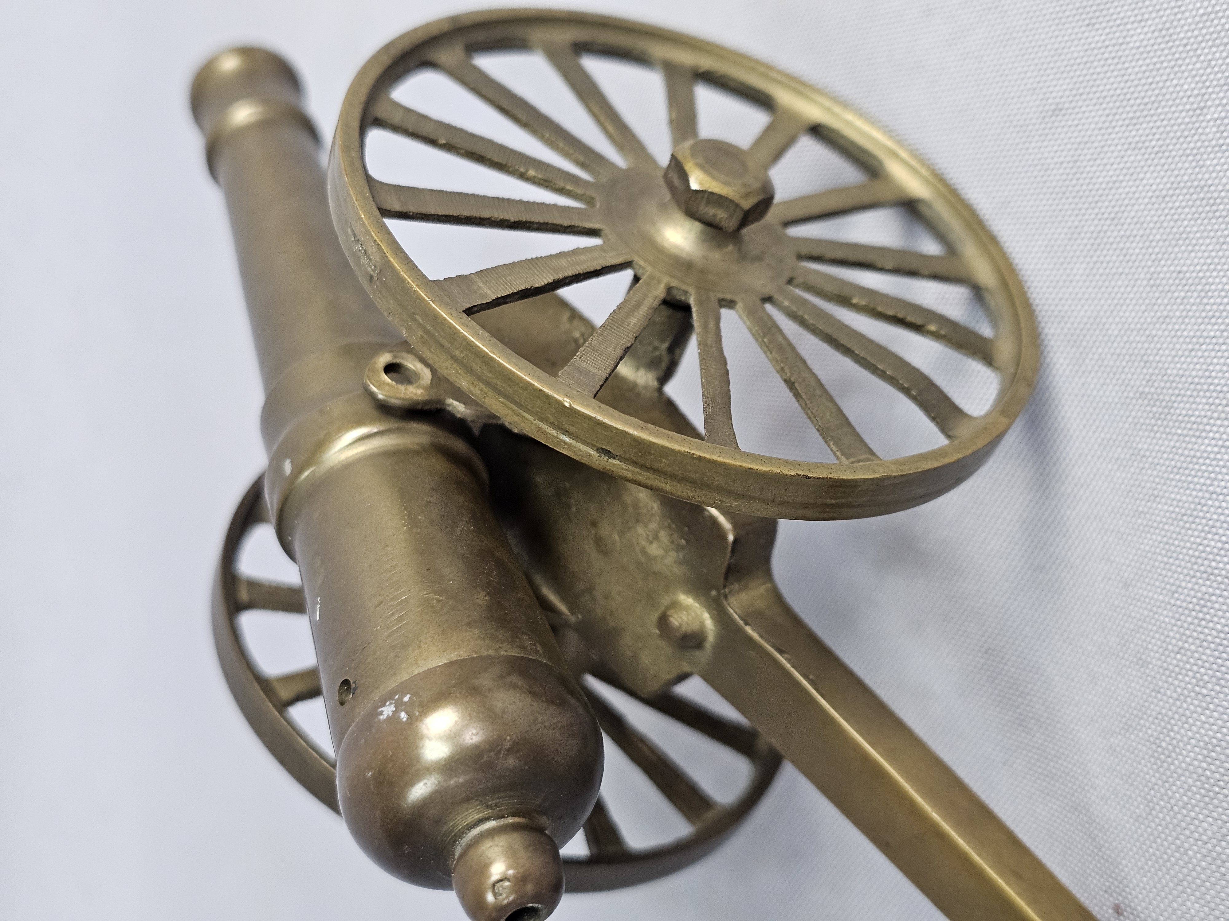 Vintage Brass Miniature Field Cannon