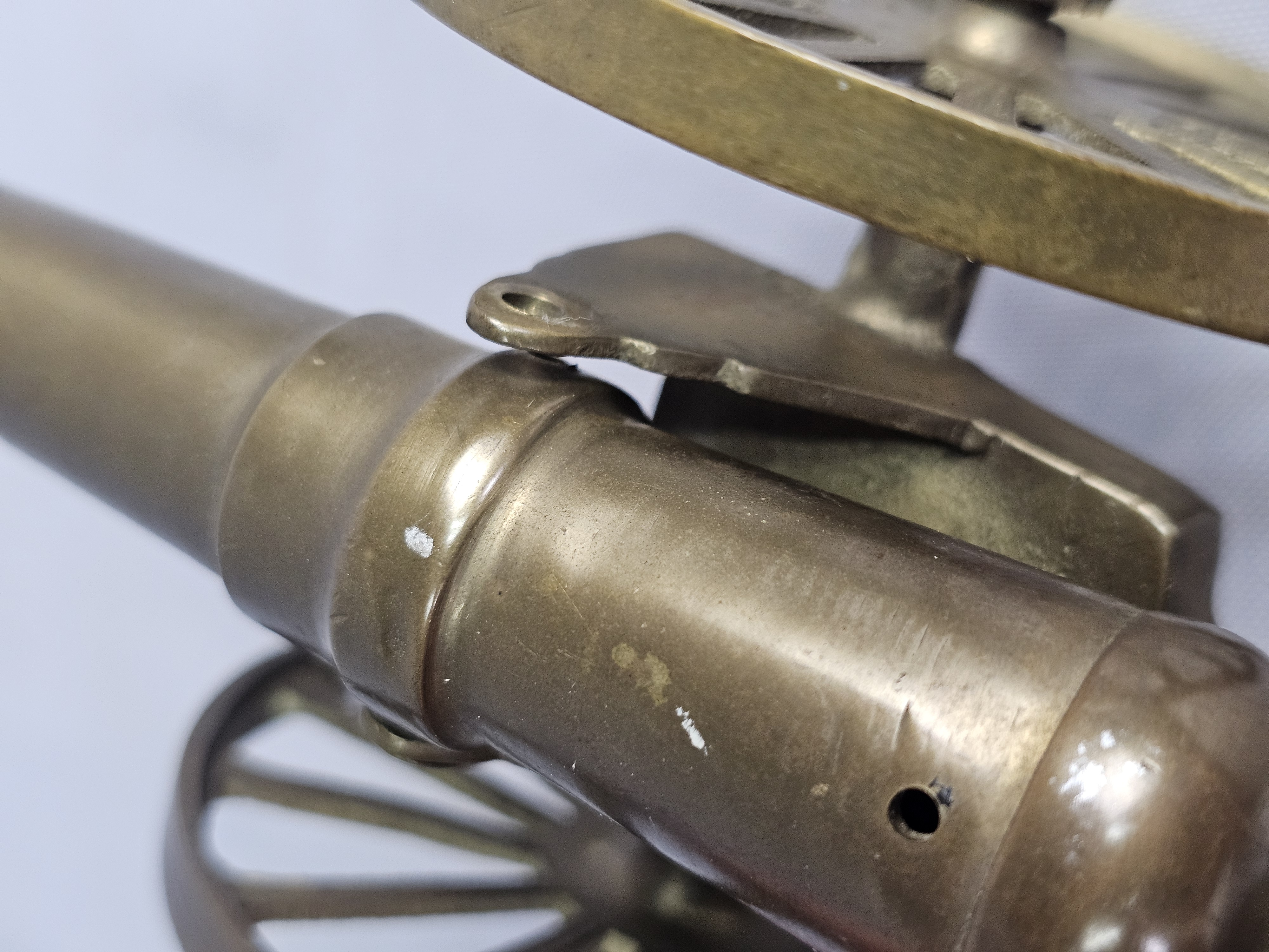 Vintage Brass Miniature Field Cannon