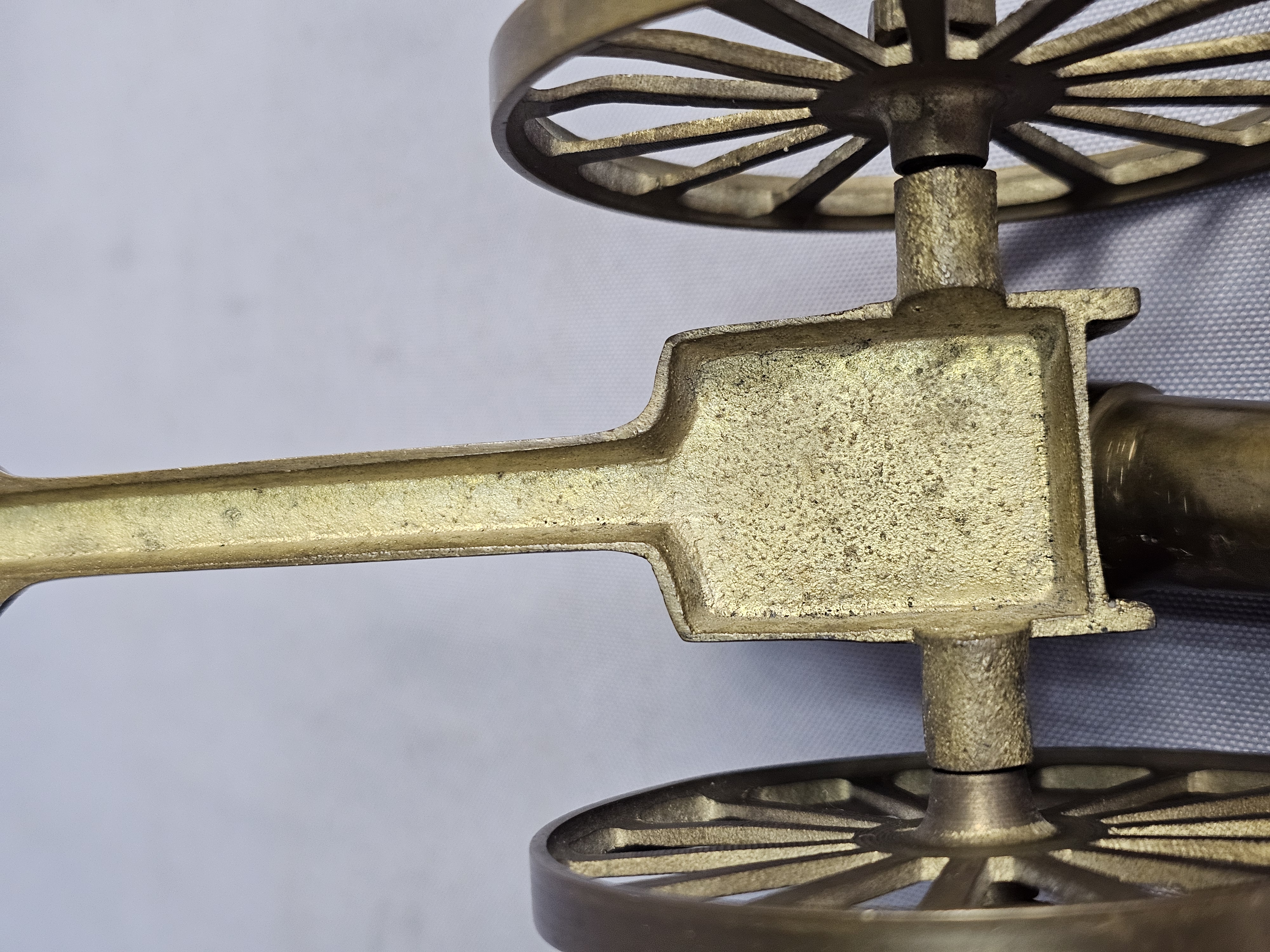 Vintage Brass Miniature Field Cannon