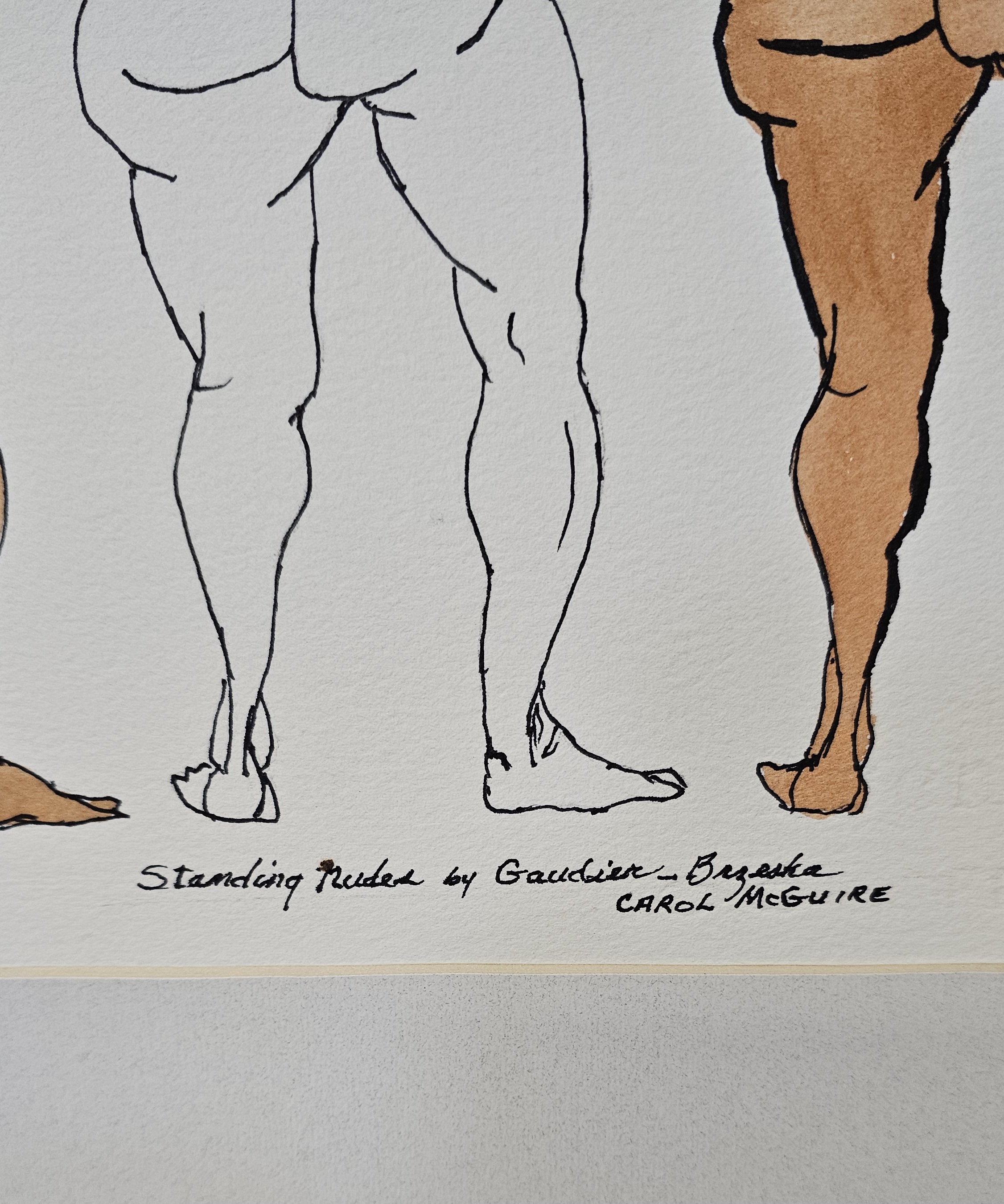 Carol McGuire Standing Nudes Watercolor