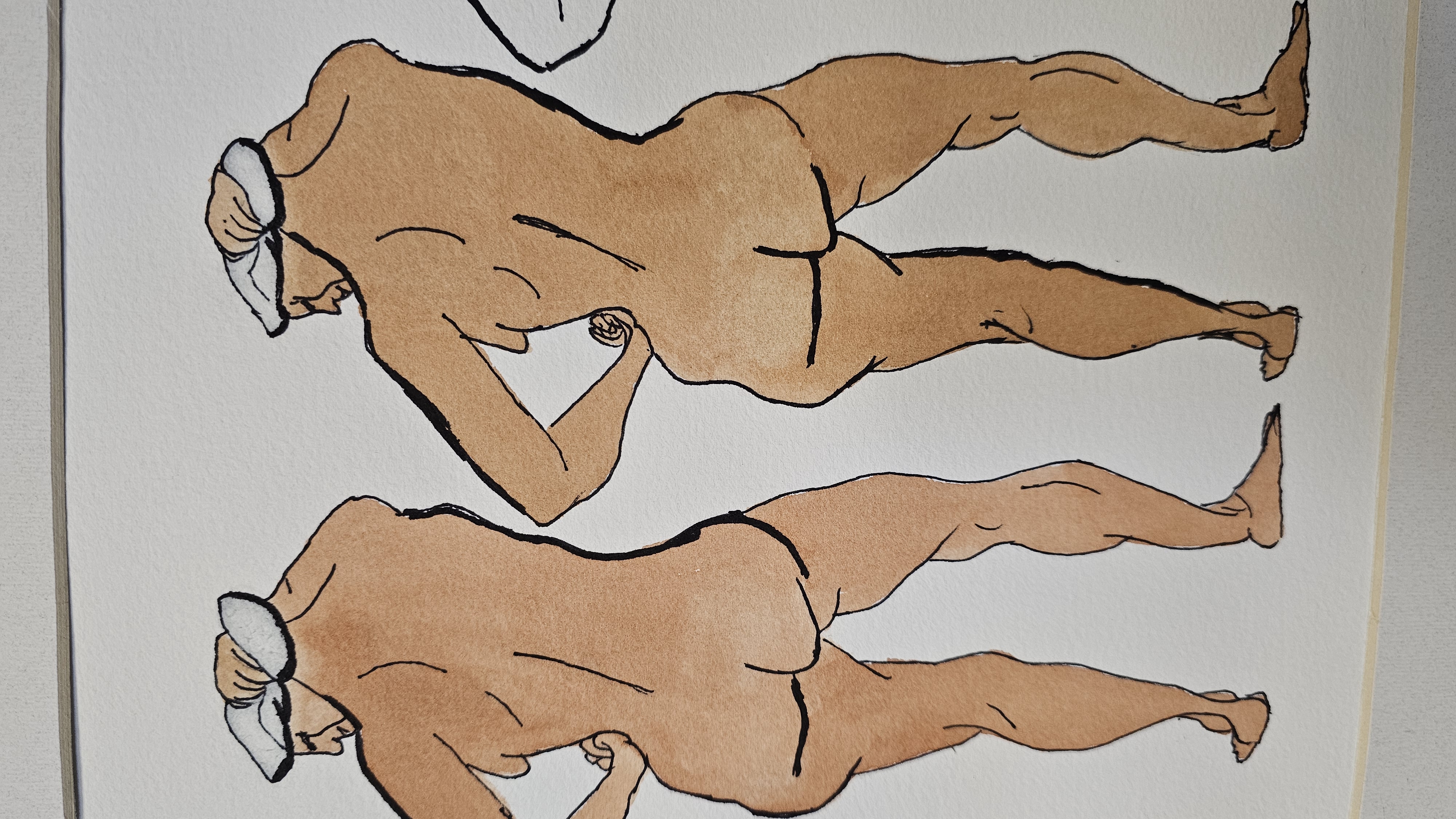Carol McGuire Standing Nudes Watercolor