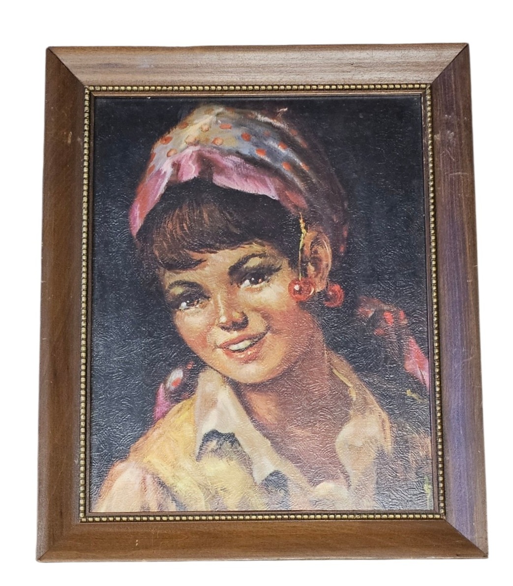 Mid-Century Decorative Portrait Print