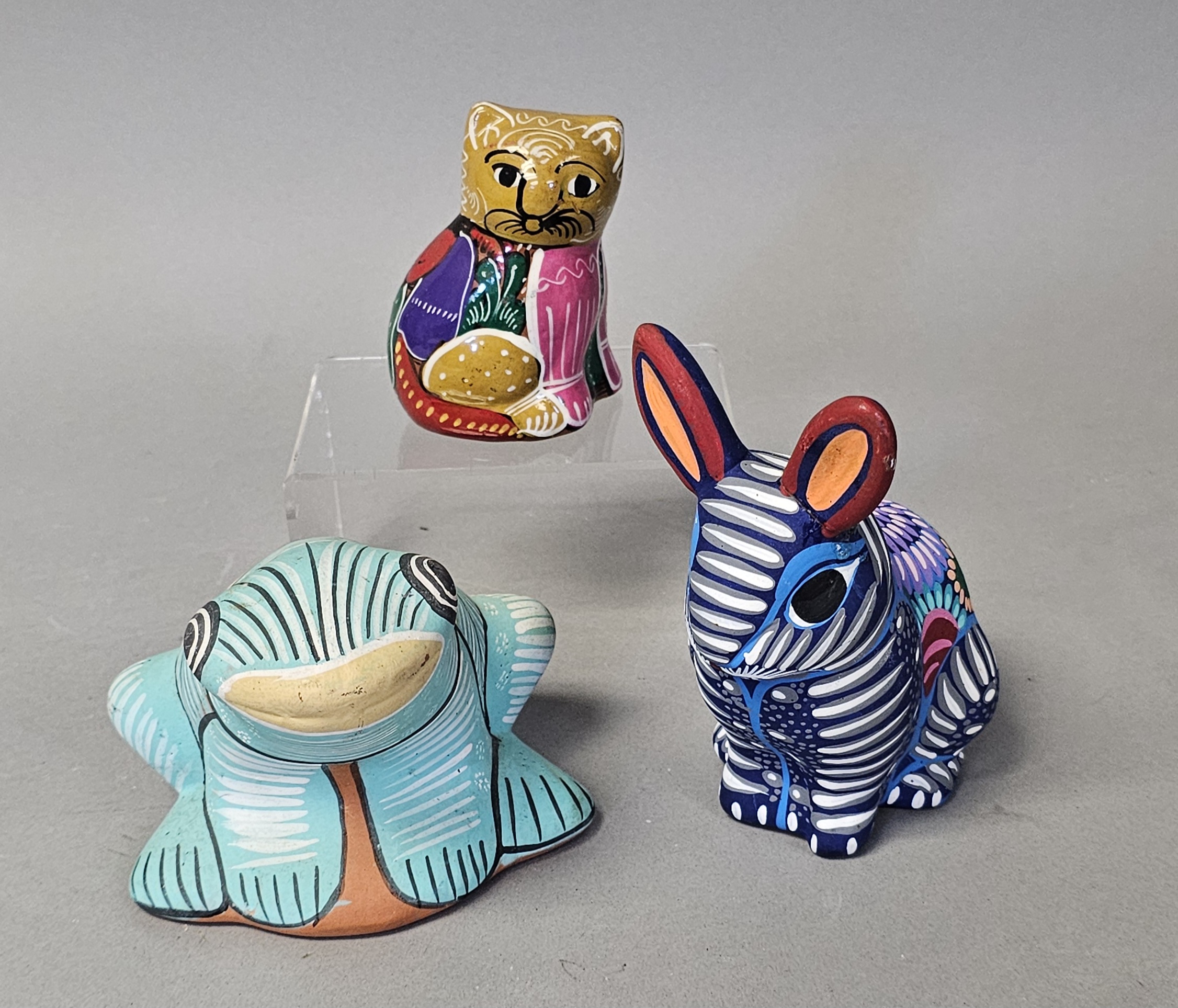 Three Mexican Ceramic Animal Figurines