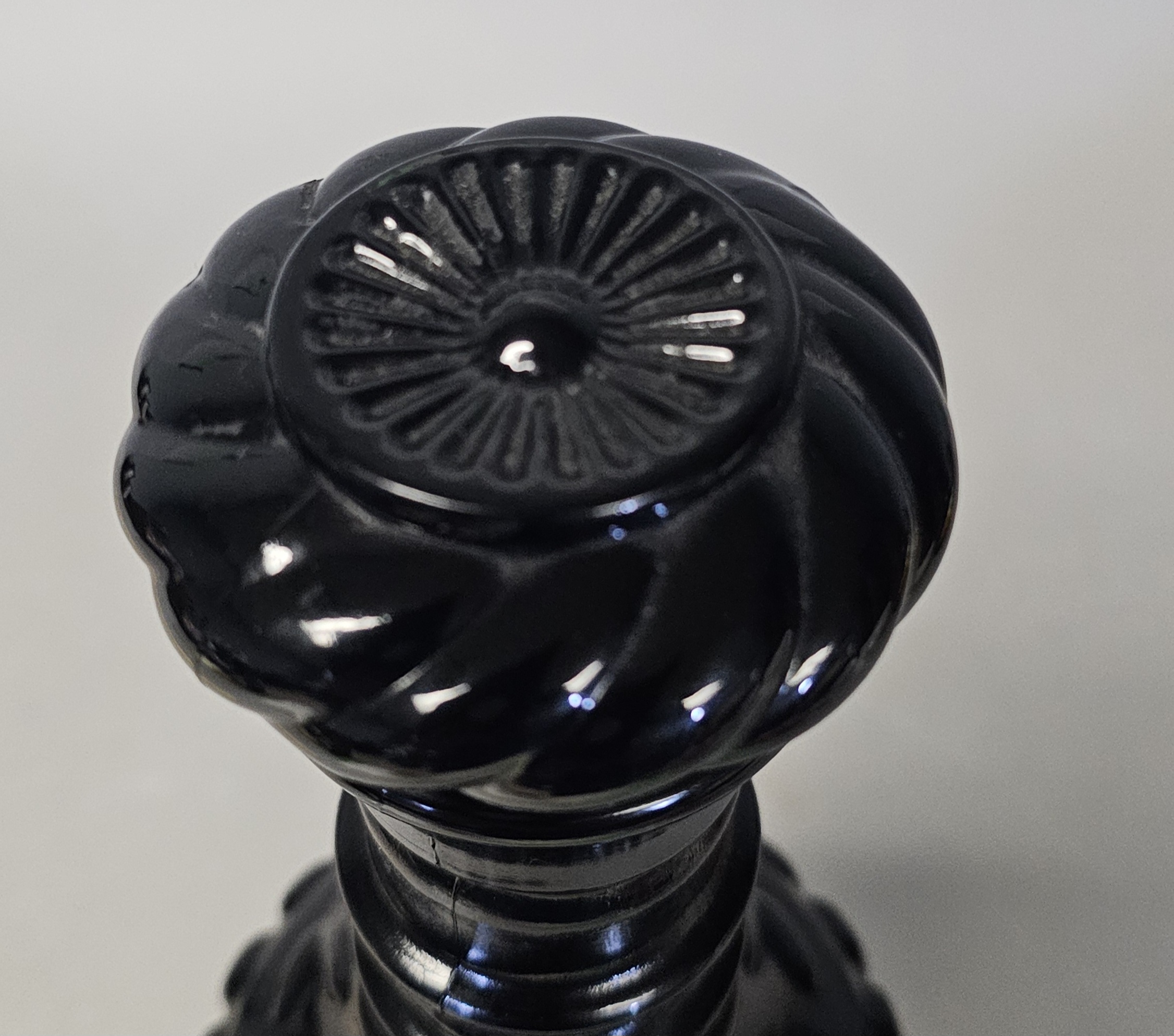 Jim Beam Black Glass Liquor Decanter