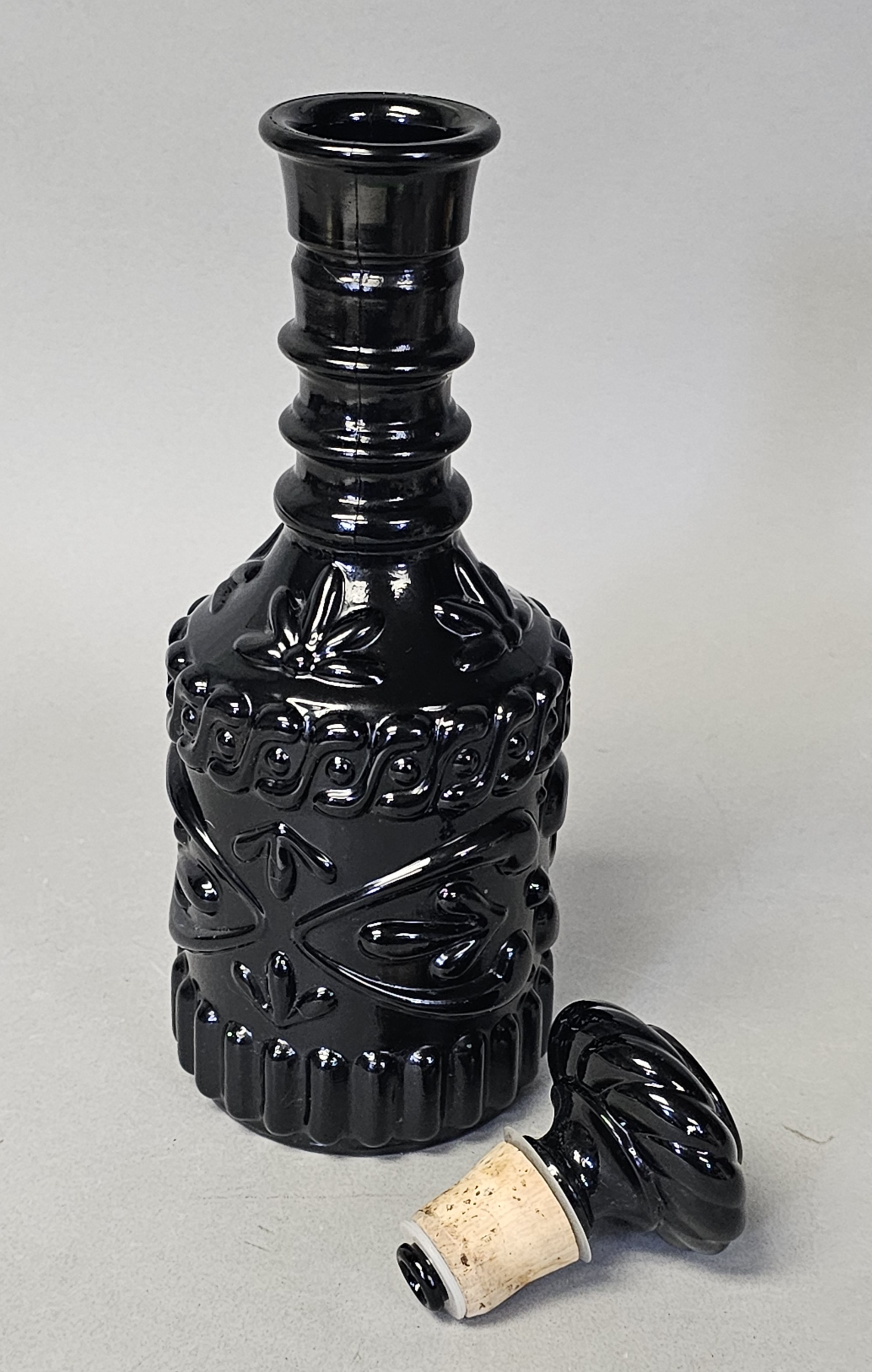 Jim Beam Black Glass Liquor Decanter
