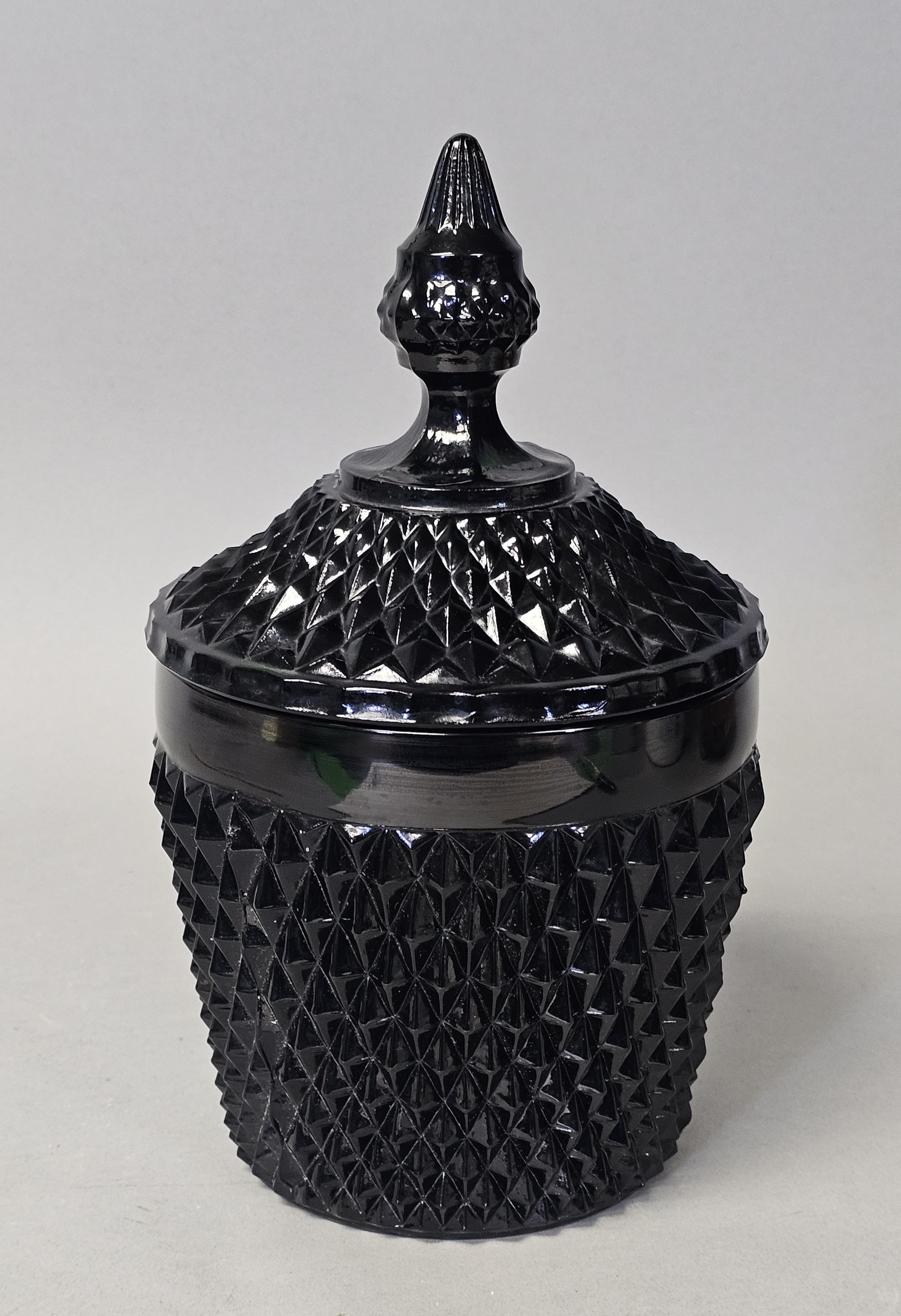 Indiana Glass Tiara Diamond Point Canister
