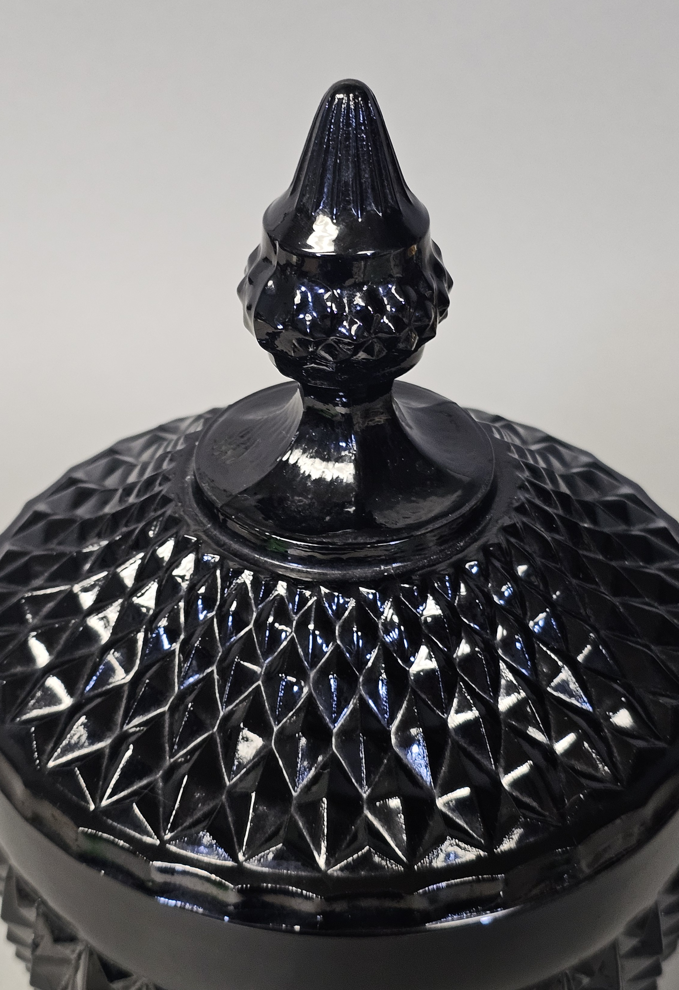Indiana Glass Tiara Diamond Point Canister