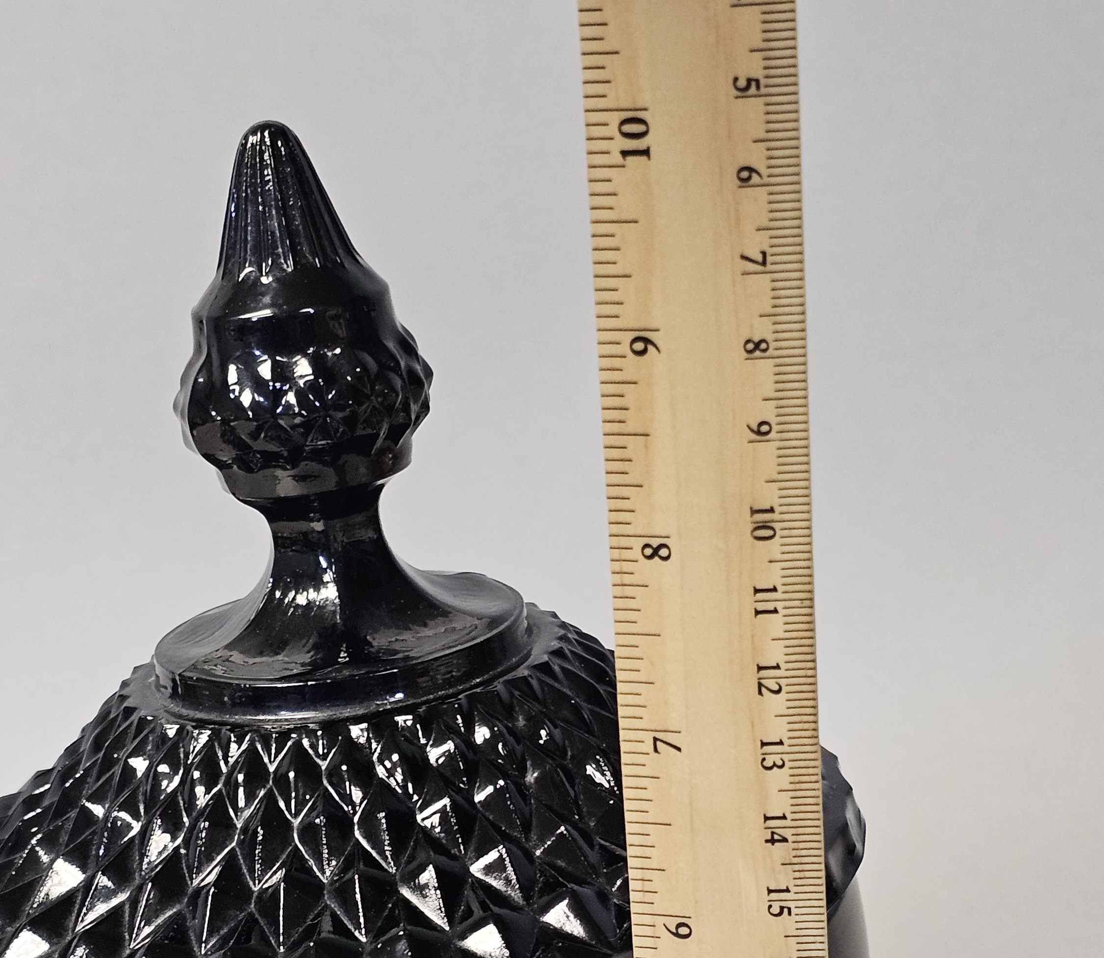 Indiana Glass Tiara Diamond Point Canister