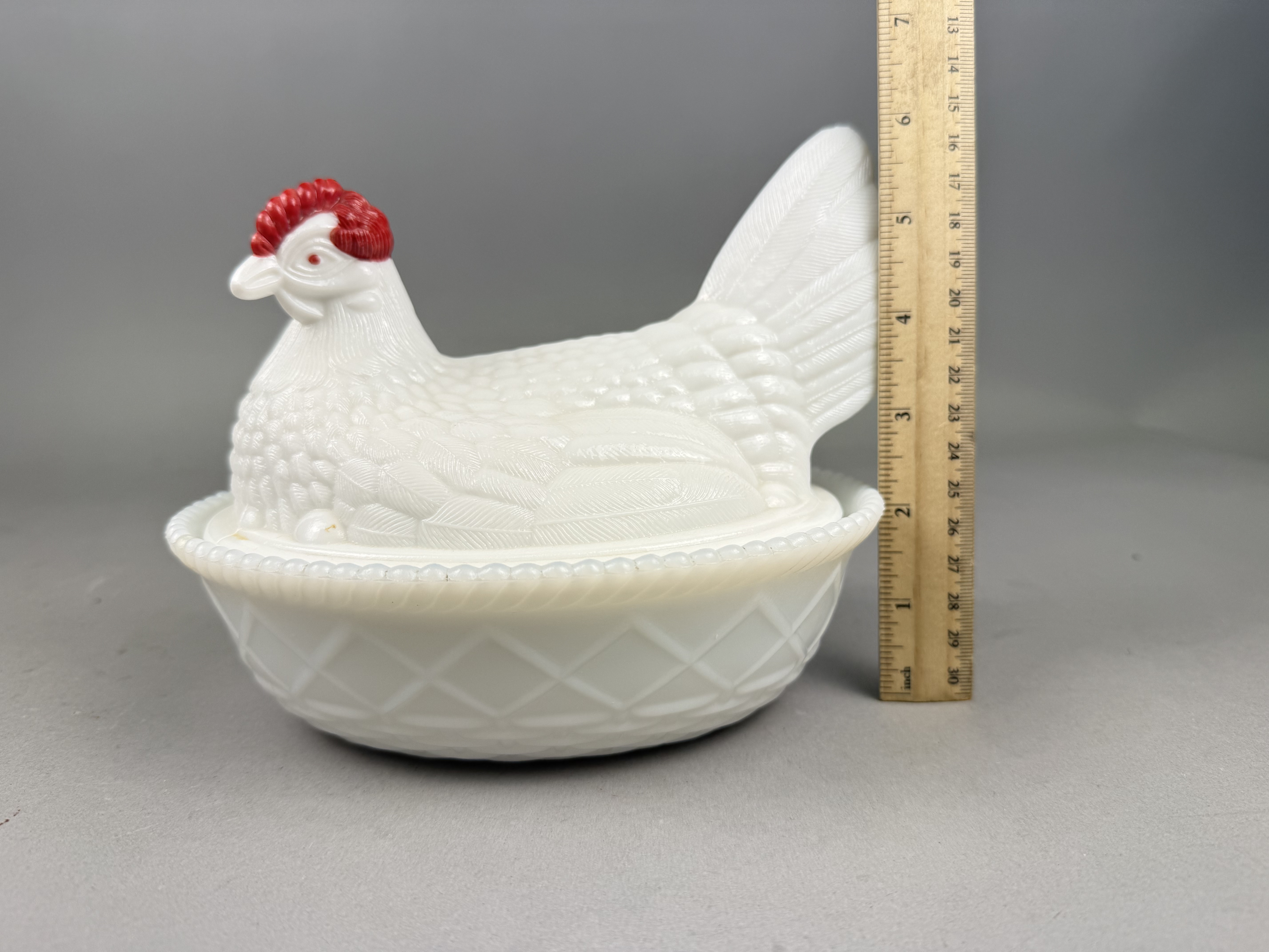 Tiara Exclusives Milk Glass Hen on Nest