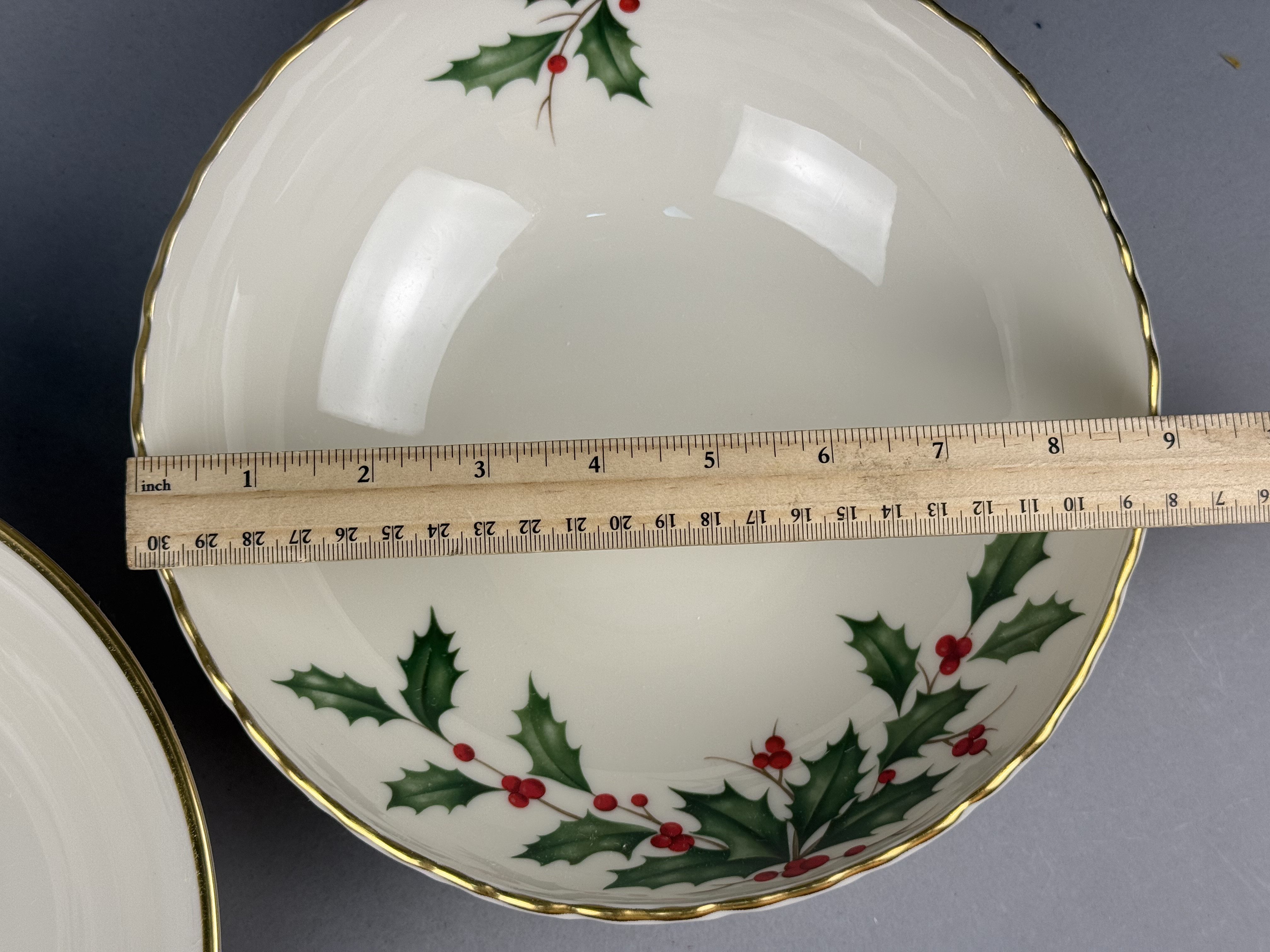 Two Lenox Holiday Serving Bowls