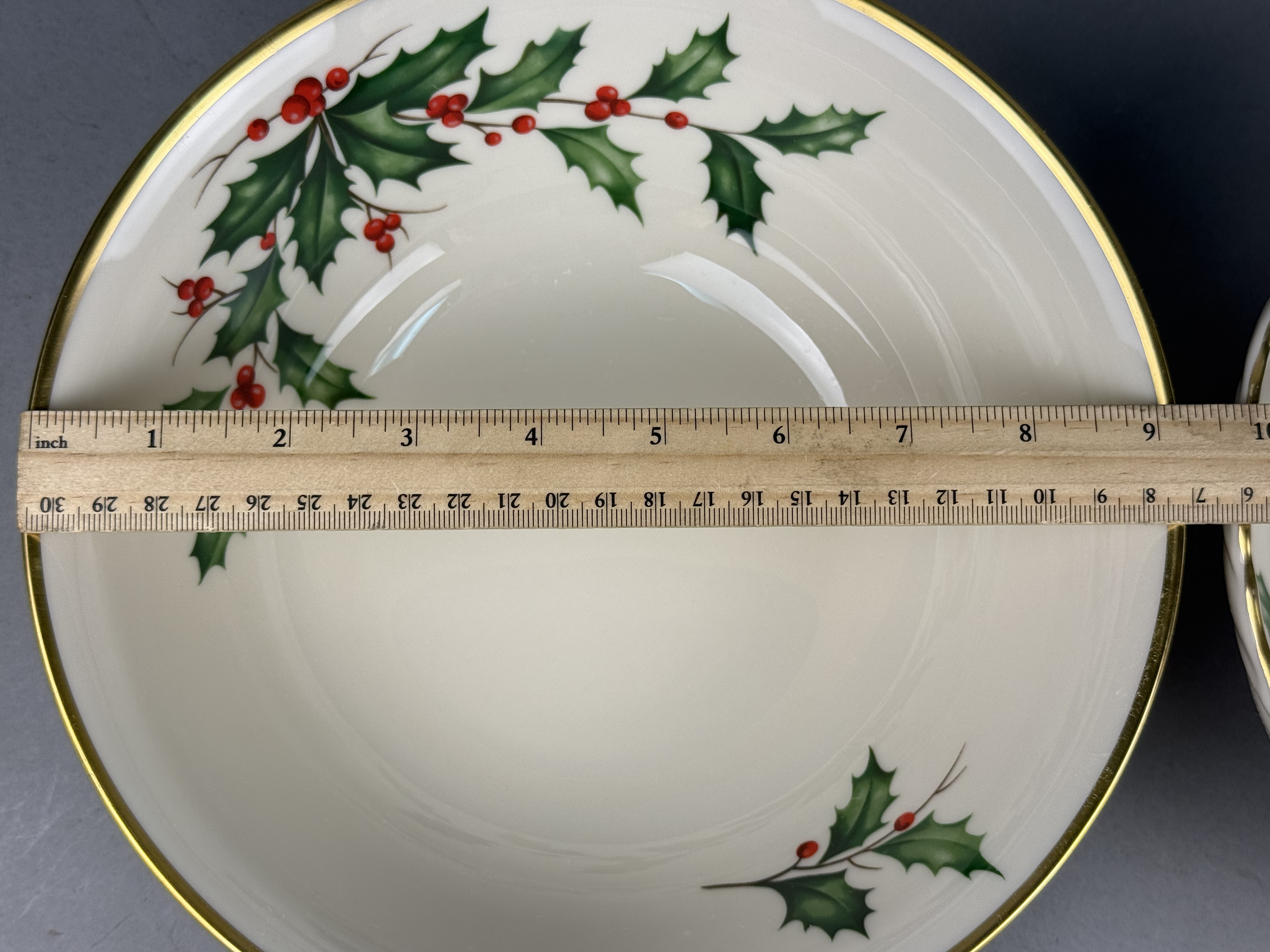 Two Lenox Holiday Serving Bowls