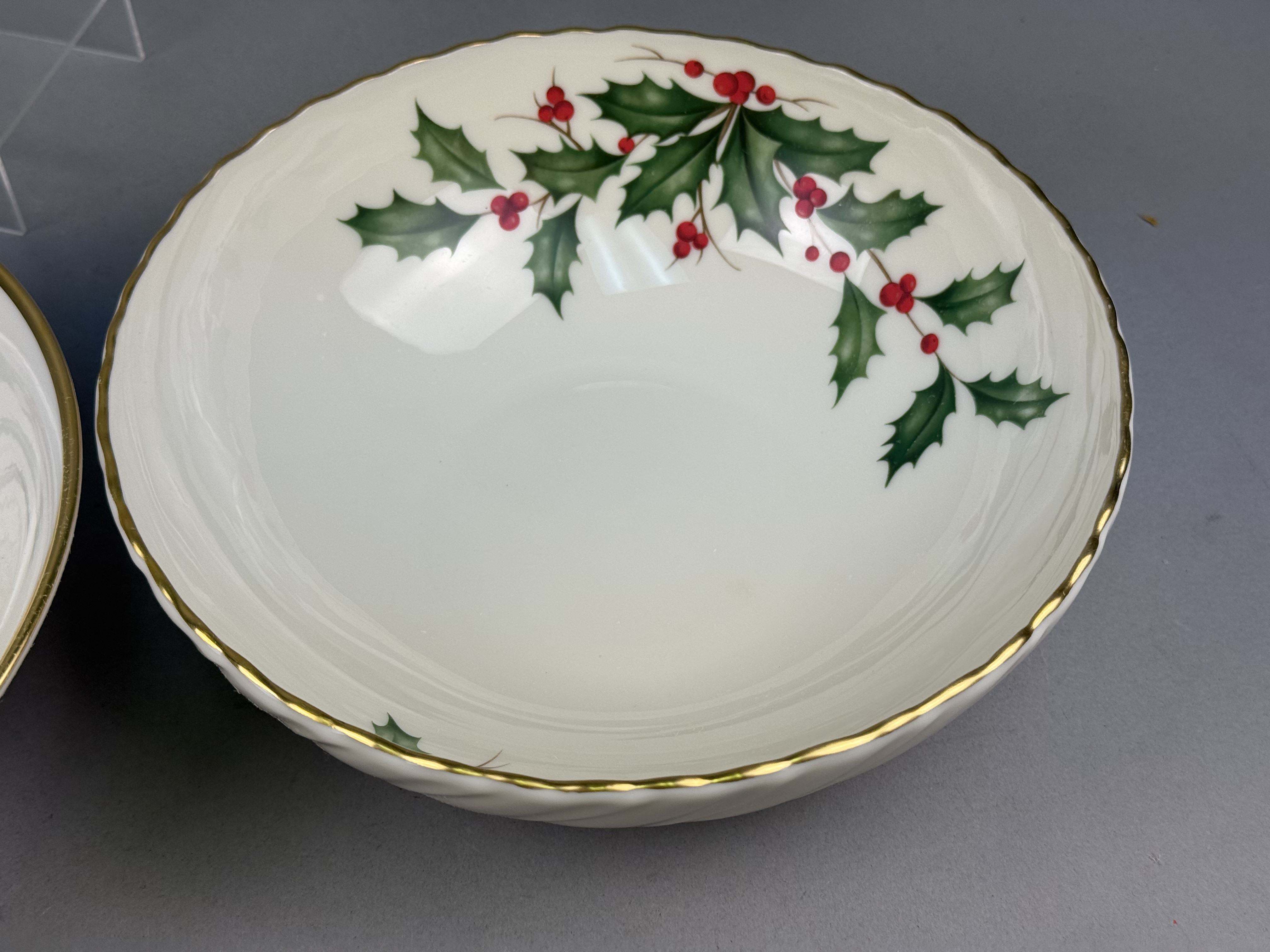 Two Lenox Holiday Serving Bowls