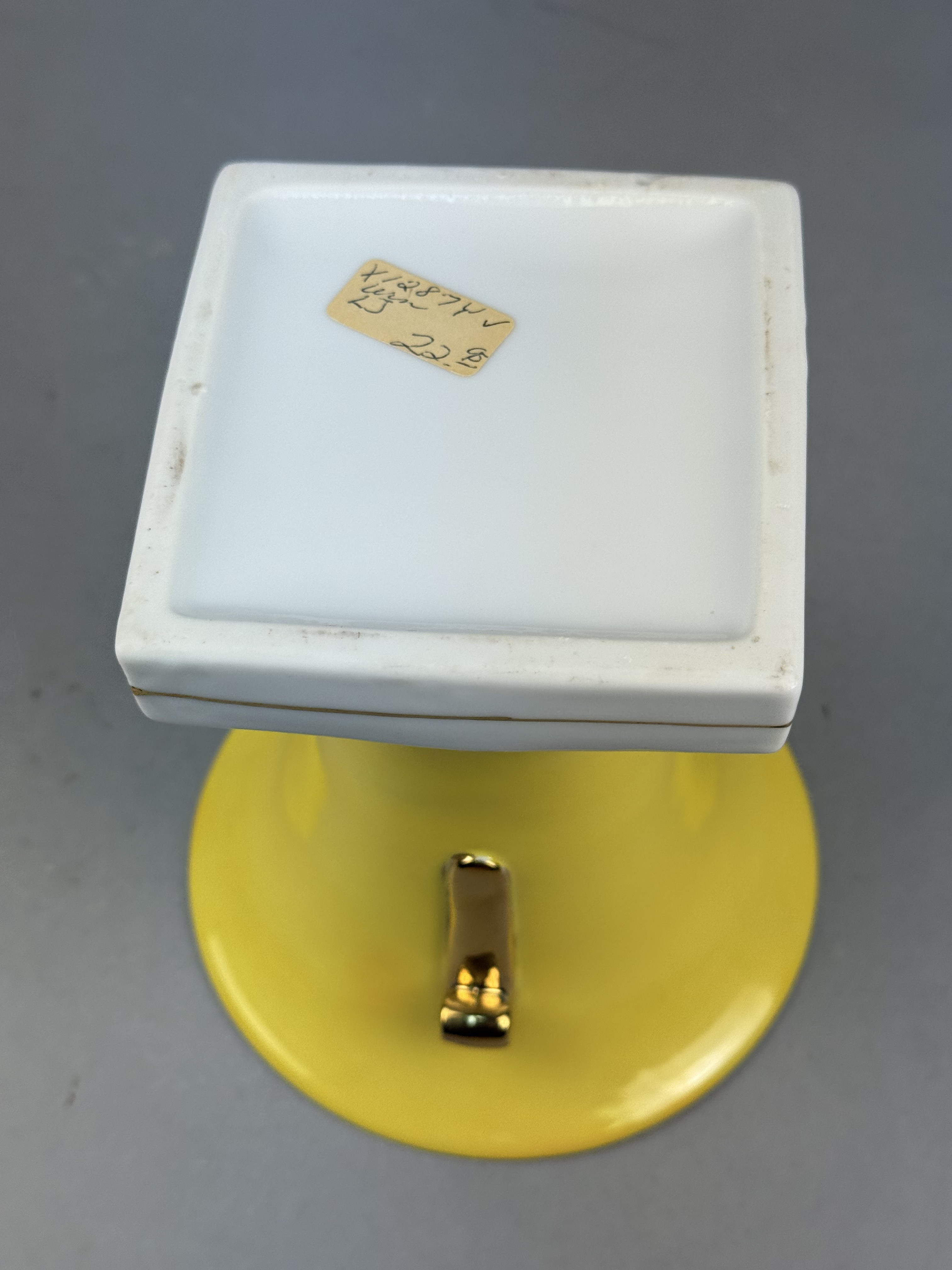 Yellow Ground Gilded Porcelain Urn