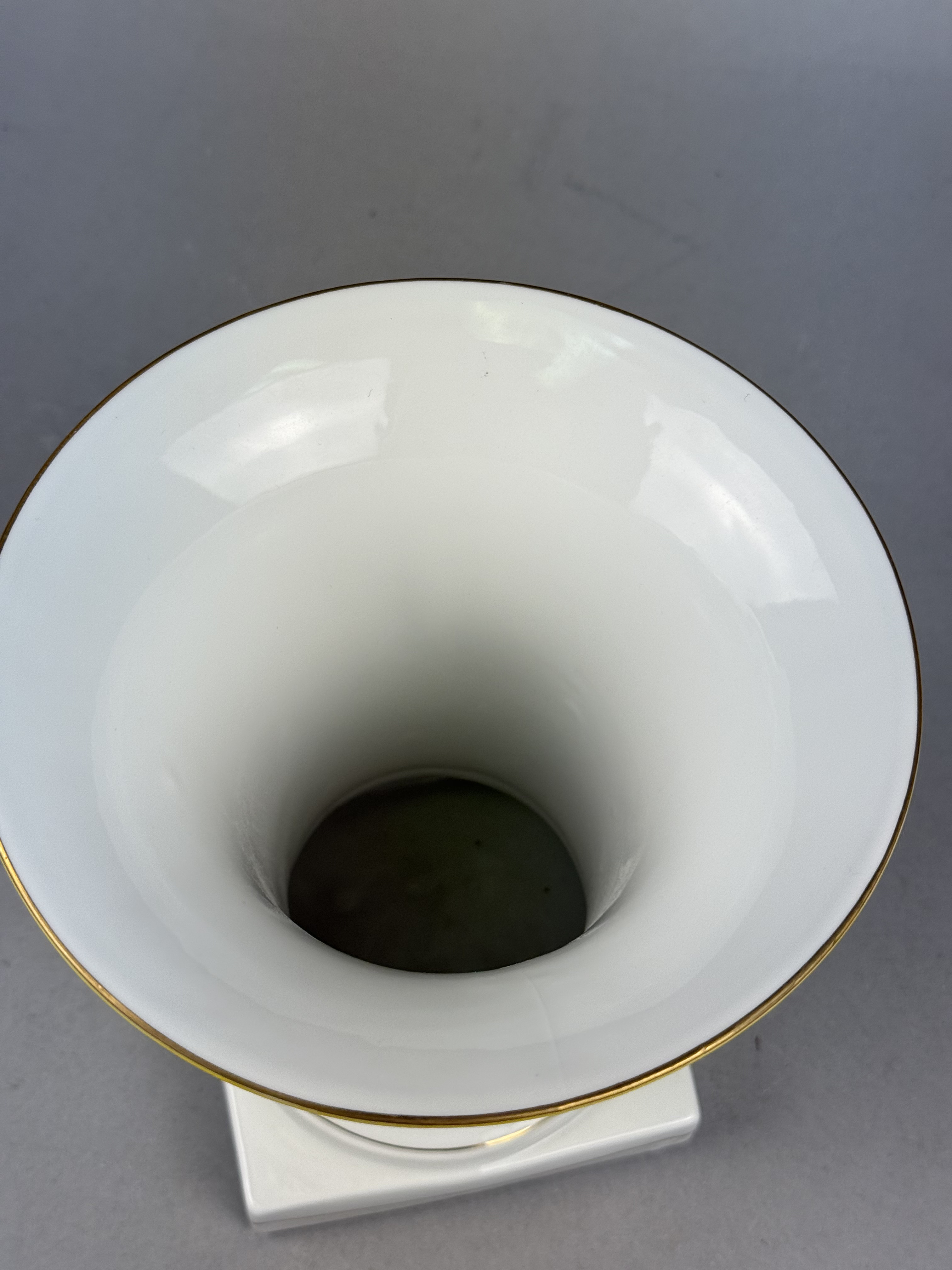 Yellow Ground Gilded Porcelain Urn