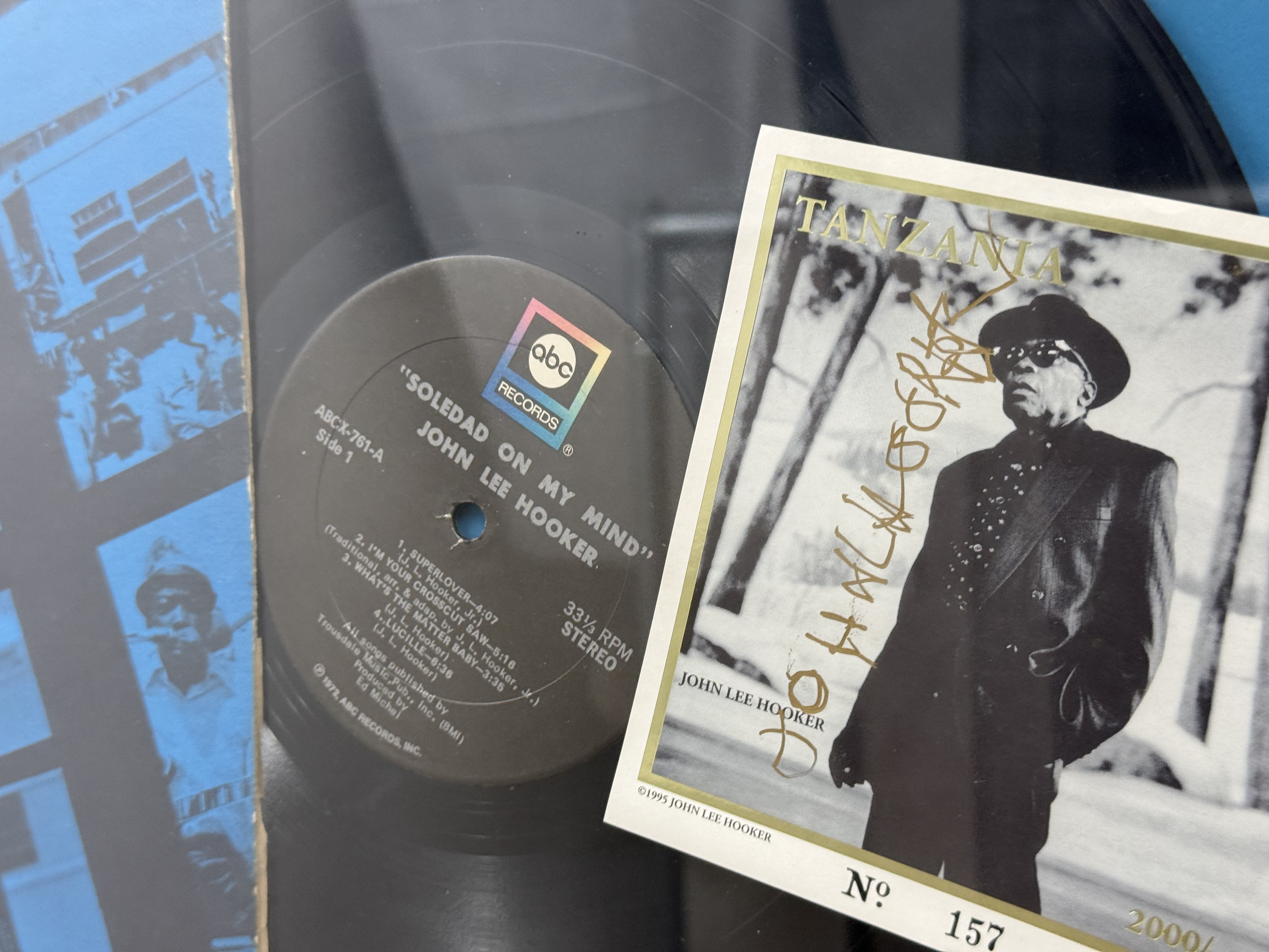 Framed John Lee Hooker Signed Memorabilia