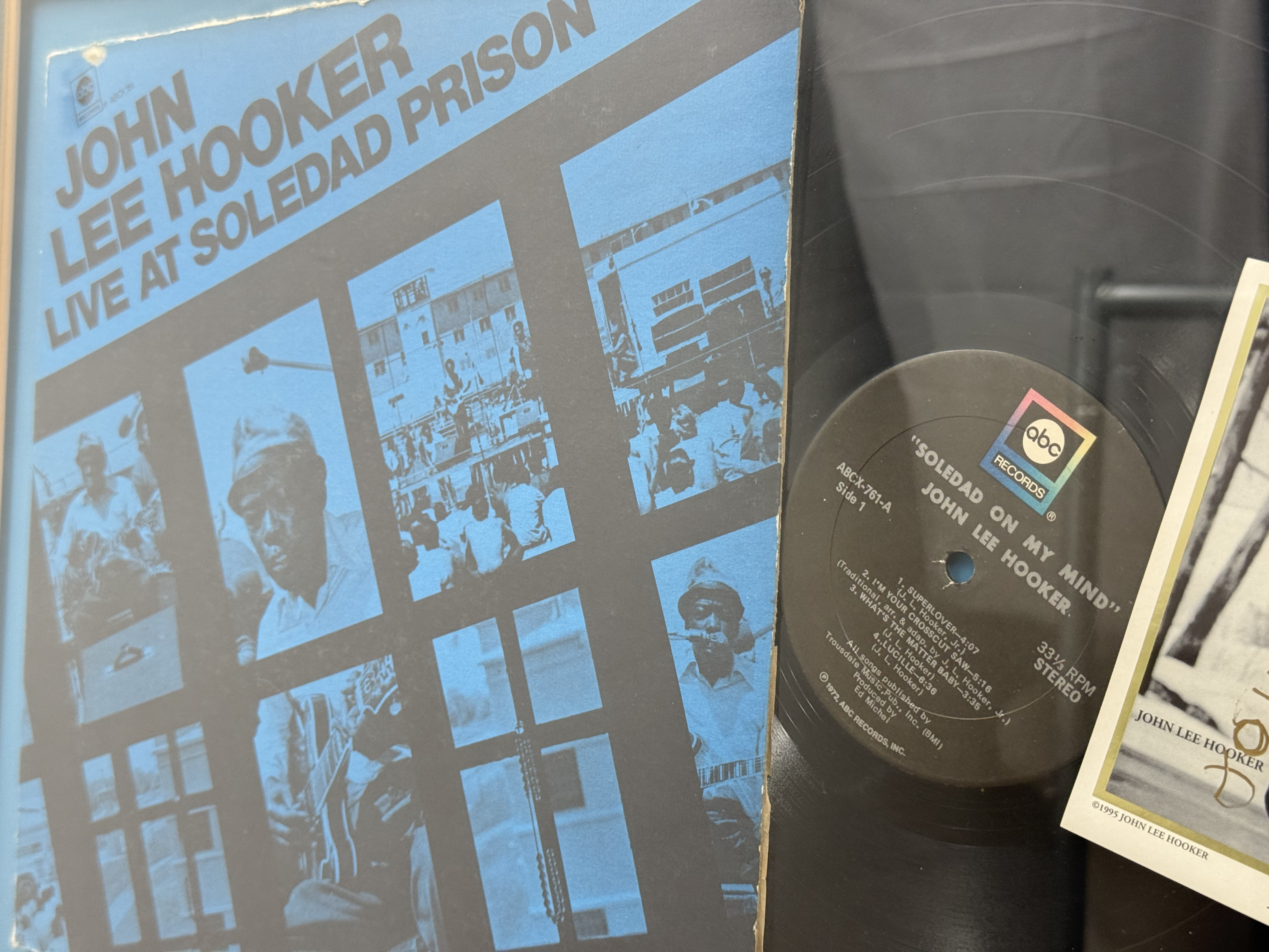 Framed John Lee Hooker Signed Memorabilia