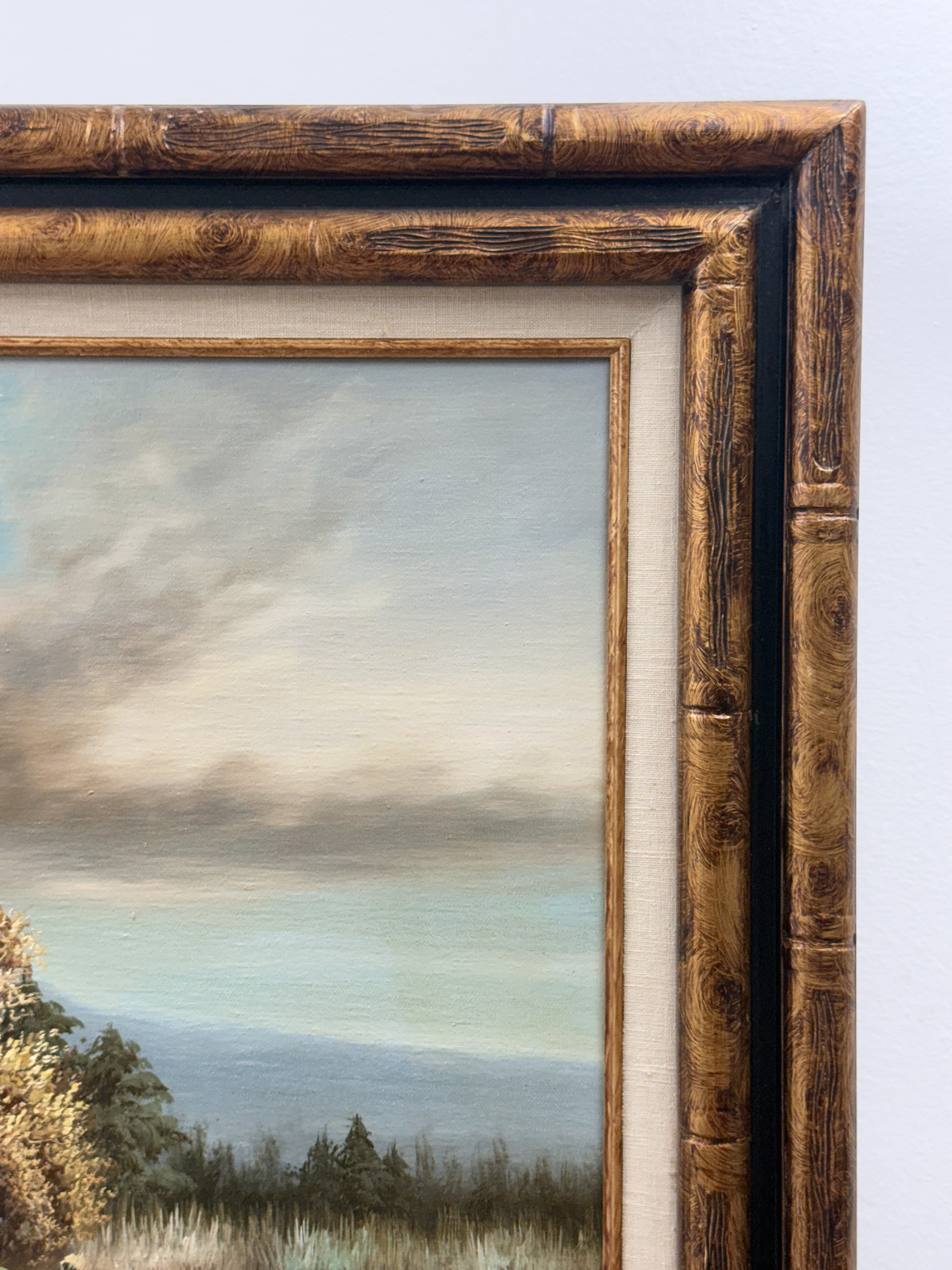 J. Perrine Oil Landscape with Ducks