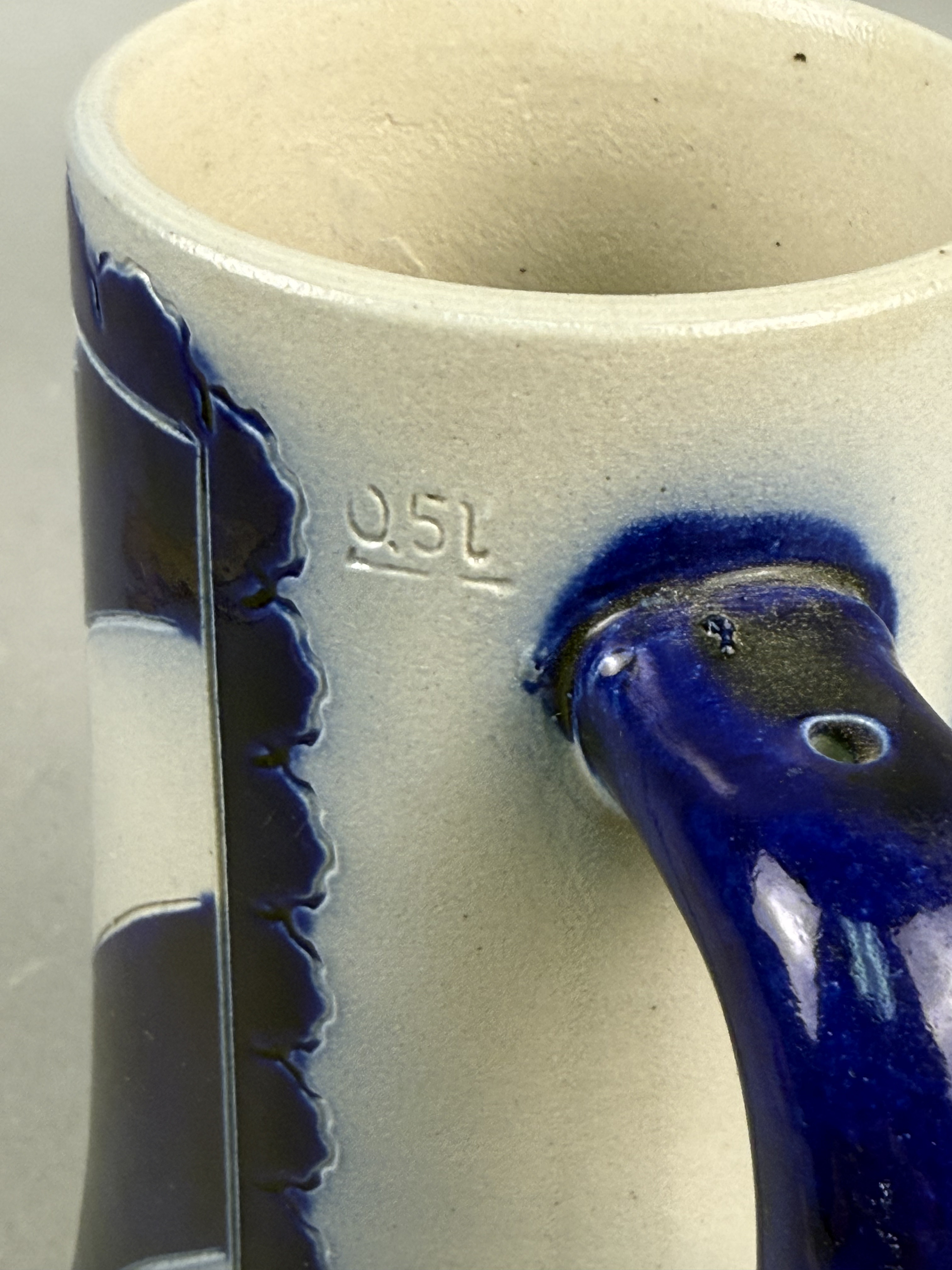 Salt-Glazed Bavarian Stoneware Stein