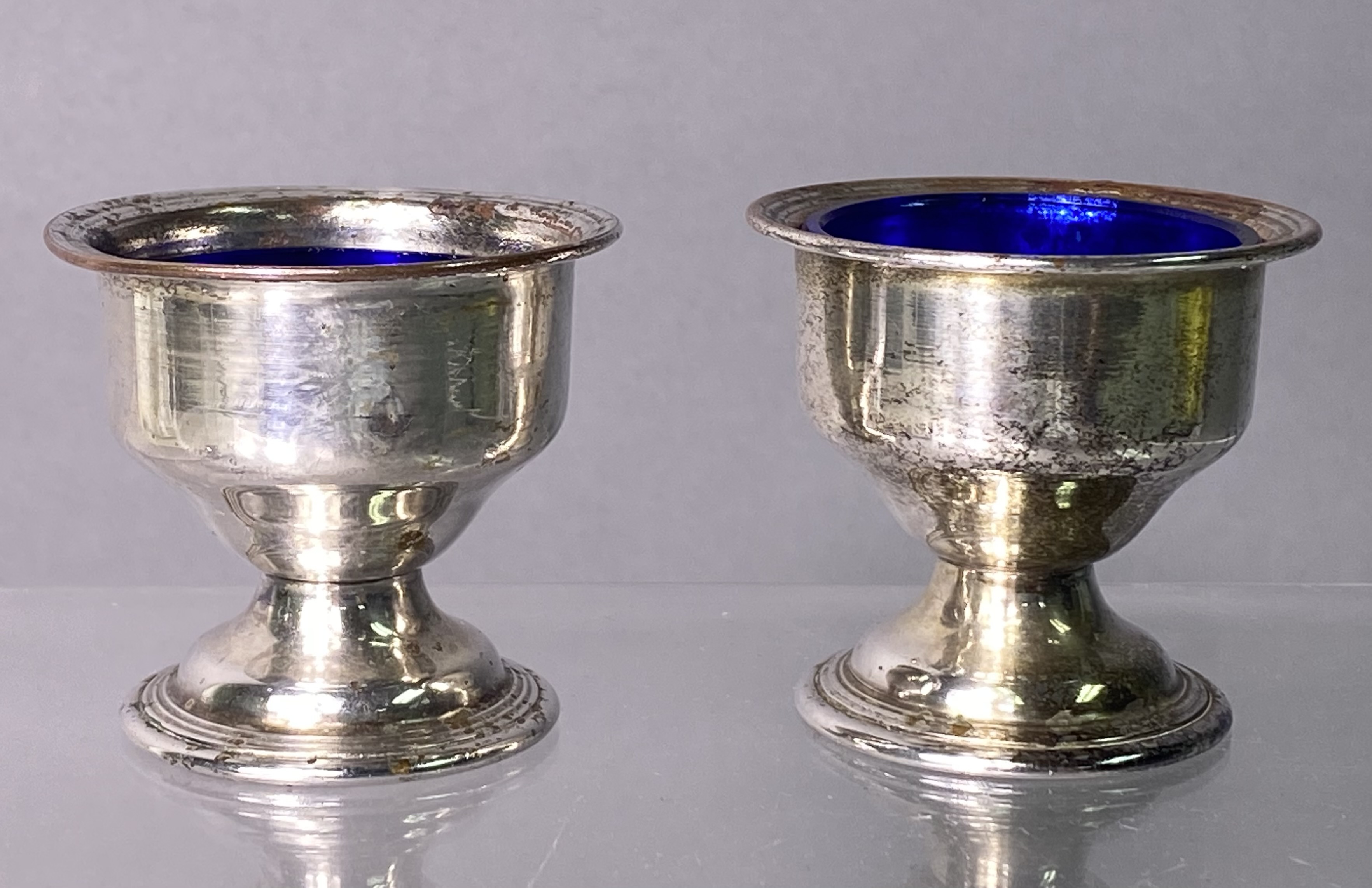 Silver-Plated Pedestal Salt Cellars