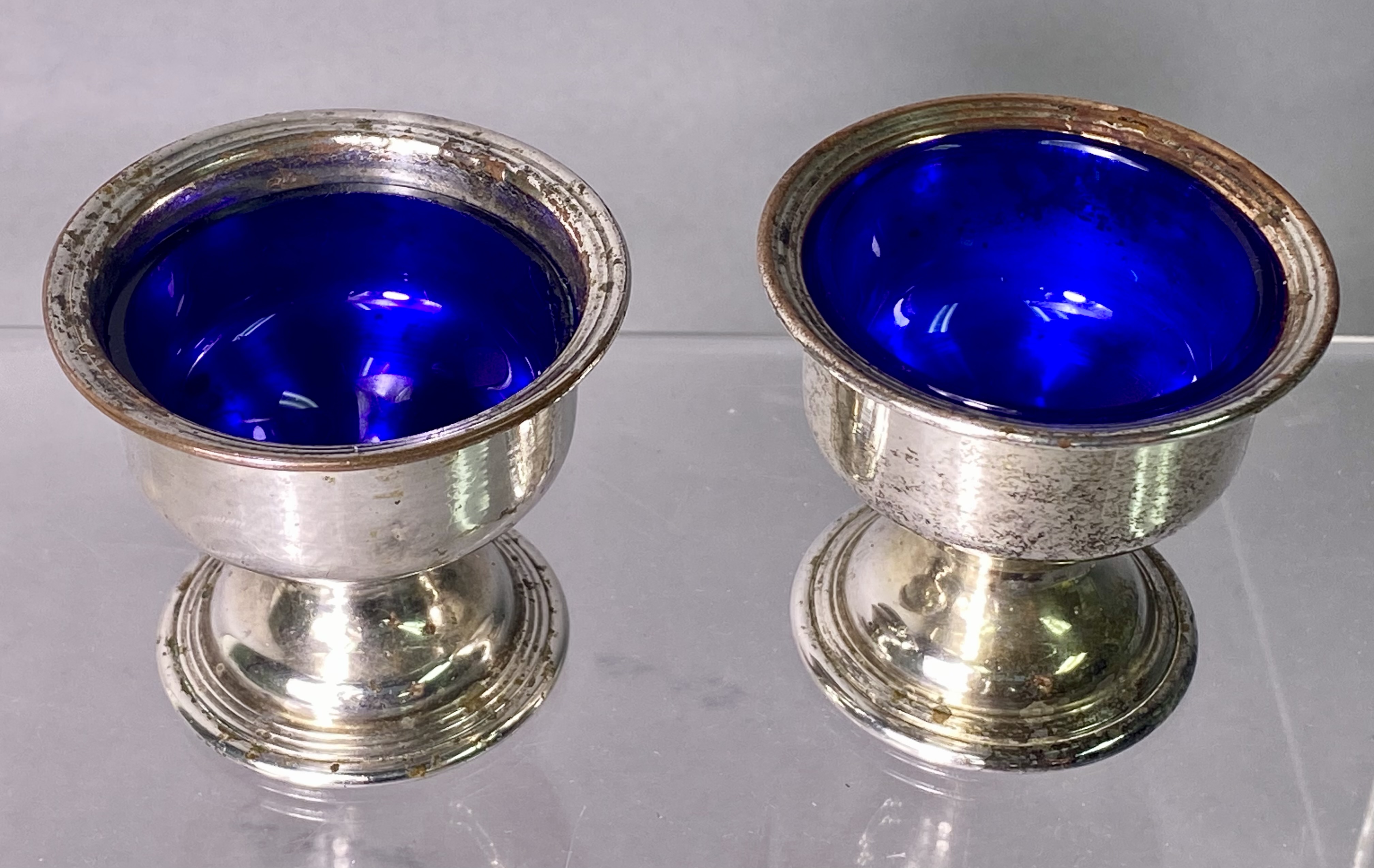 Silver-Plated Pedestal Salt Cellars