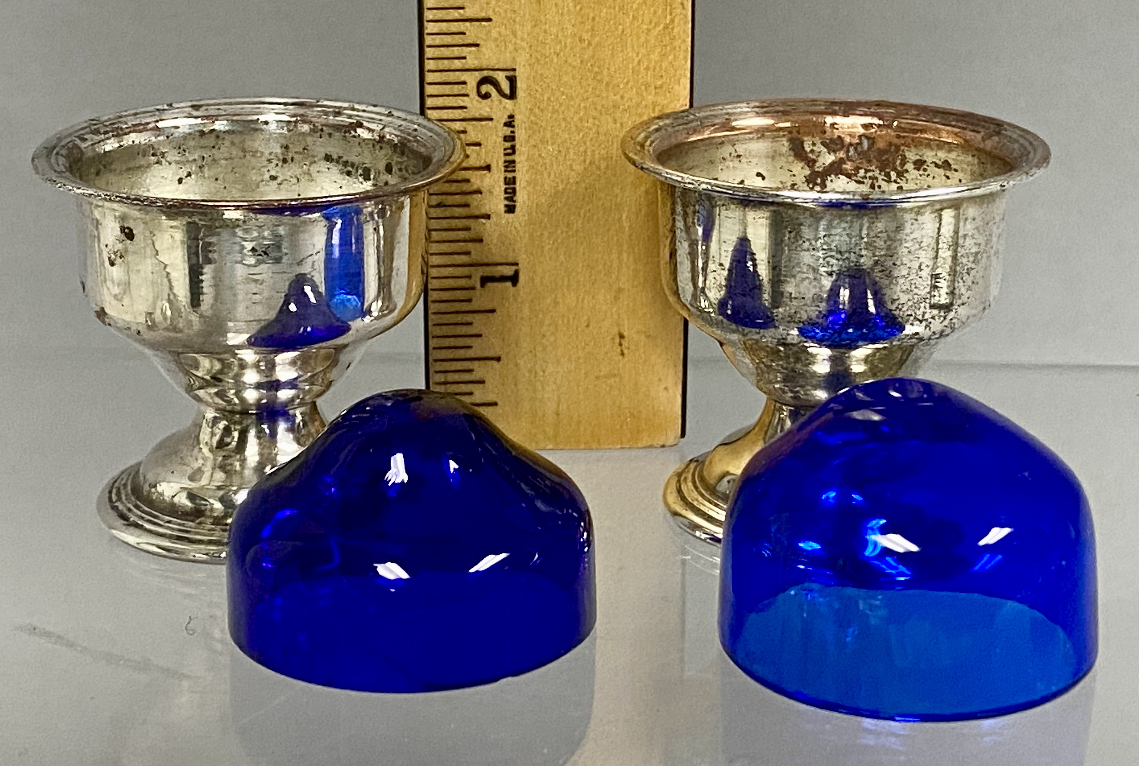 Silver-Plated Pedestal Salt Cellars