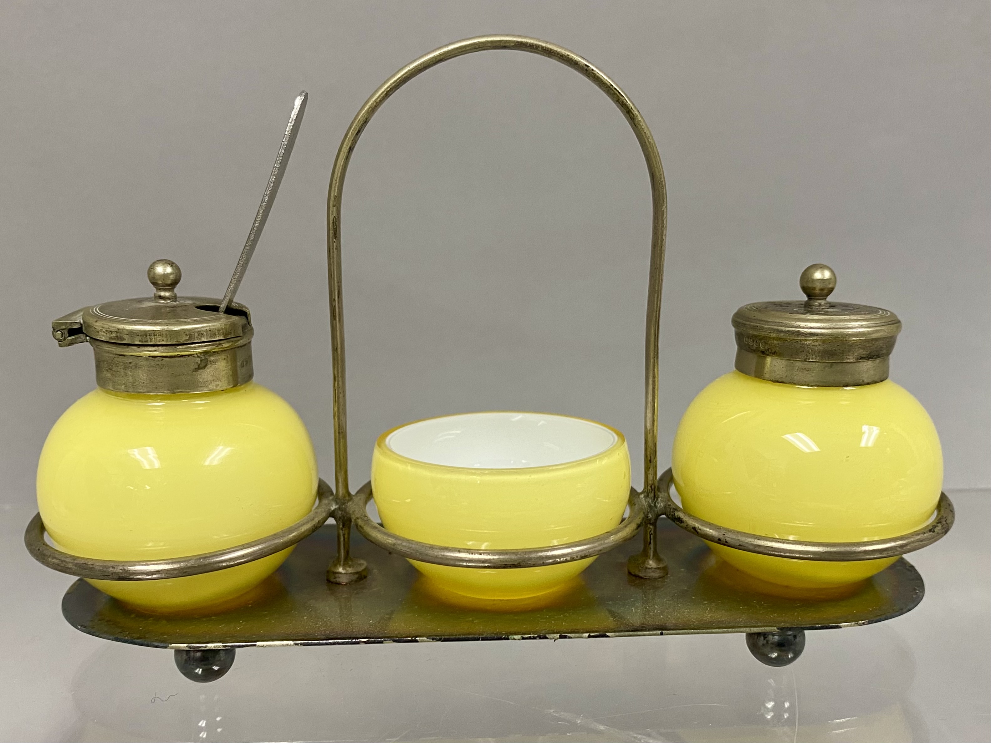 Antique Silver Plated Cruet Set