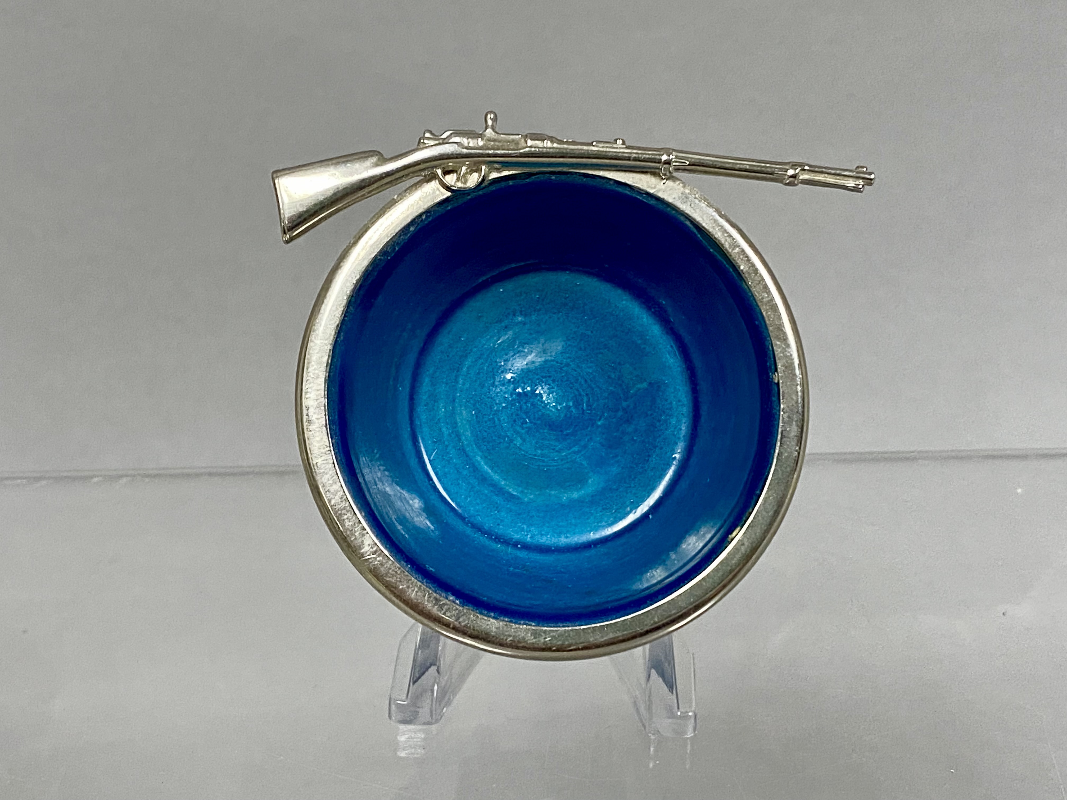 HB Quimper Faience Rifle Salt Cellar