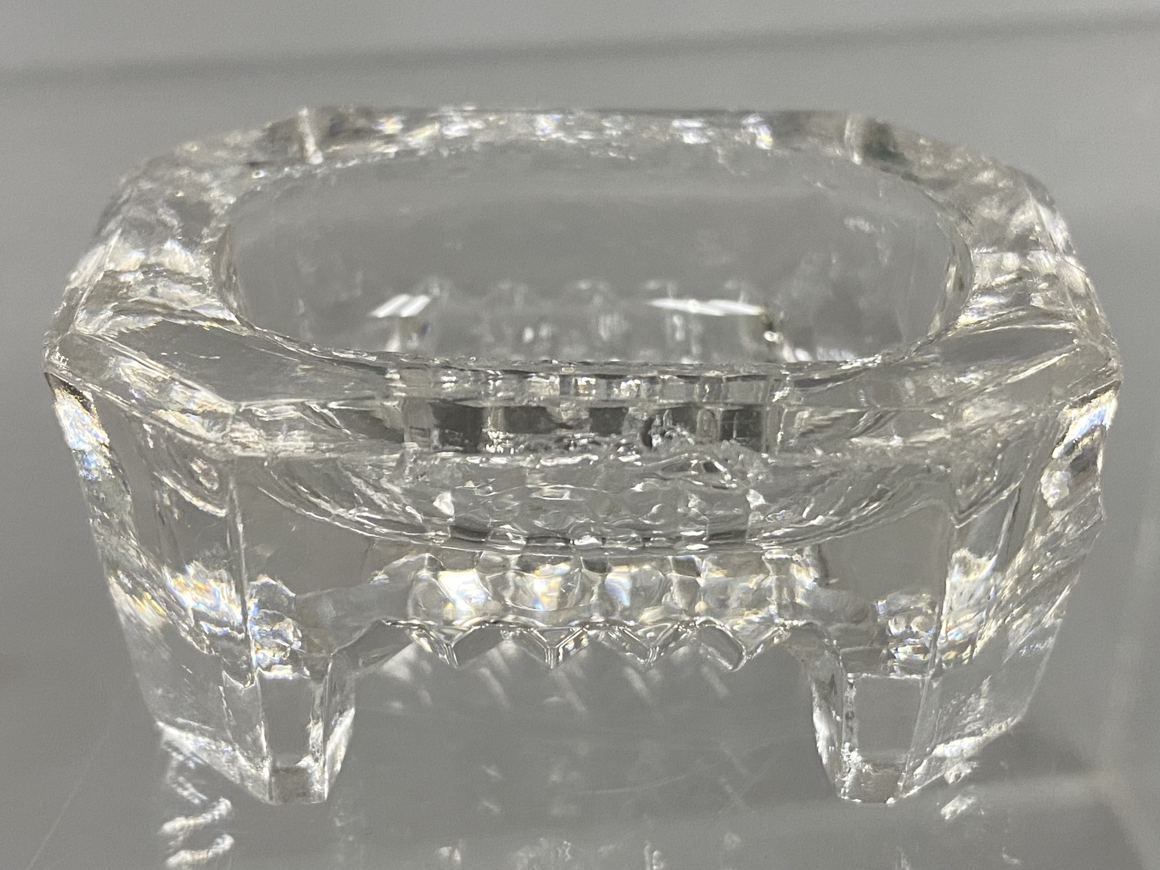 Three Antique Cut Glass Salt Cellars