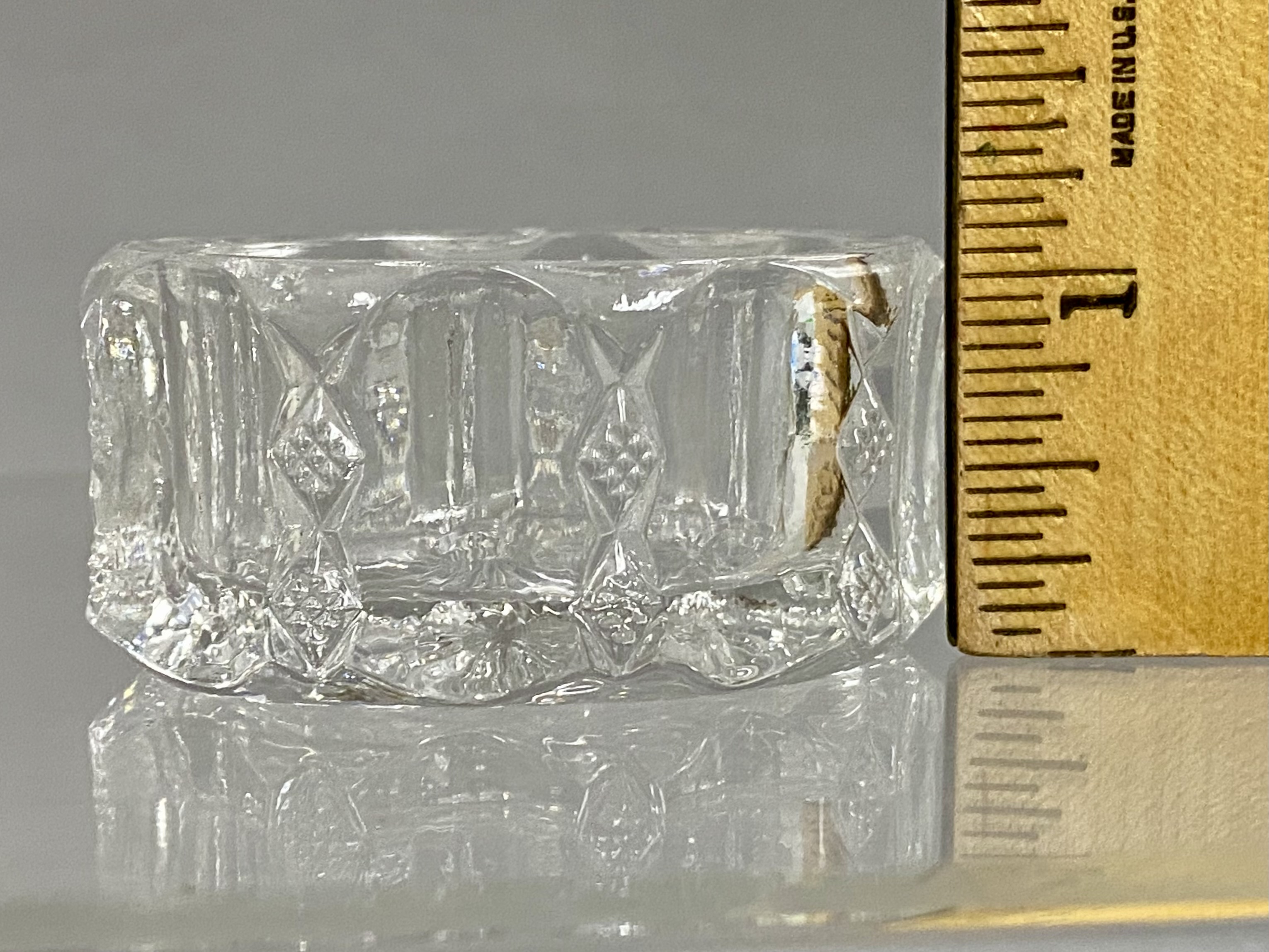 Three Antique Cut Glass Salt Cellars