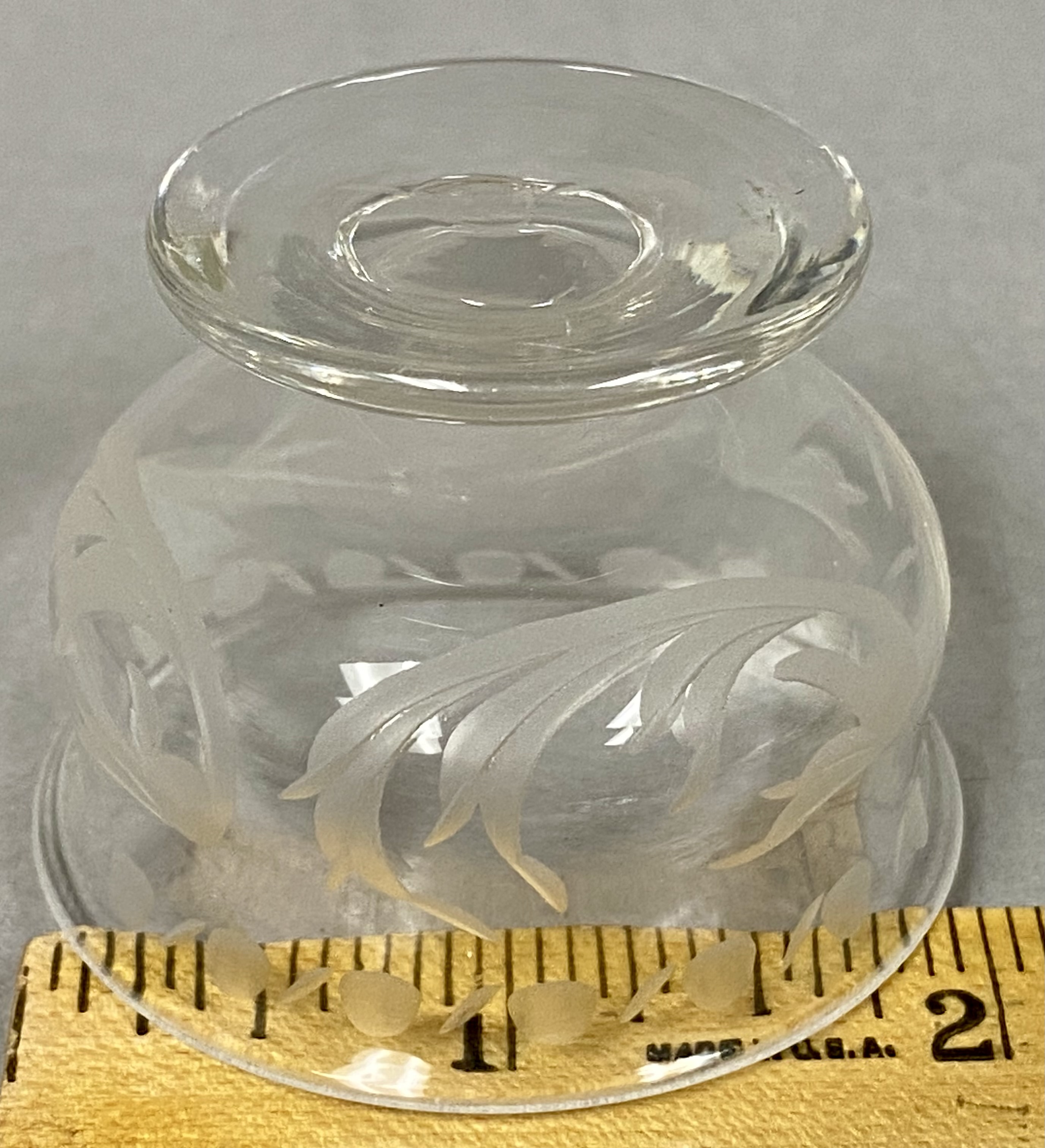 Four Etched Glass Bowls