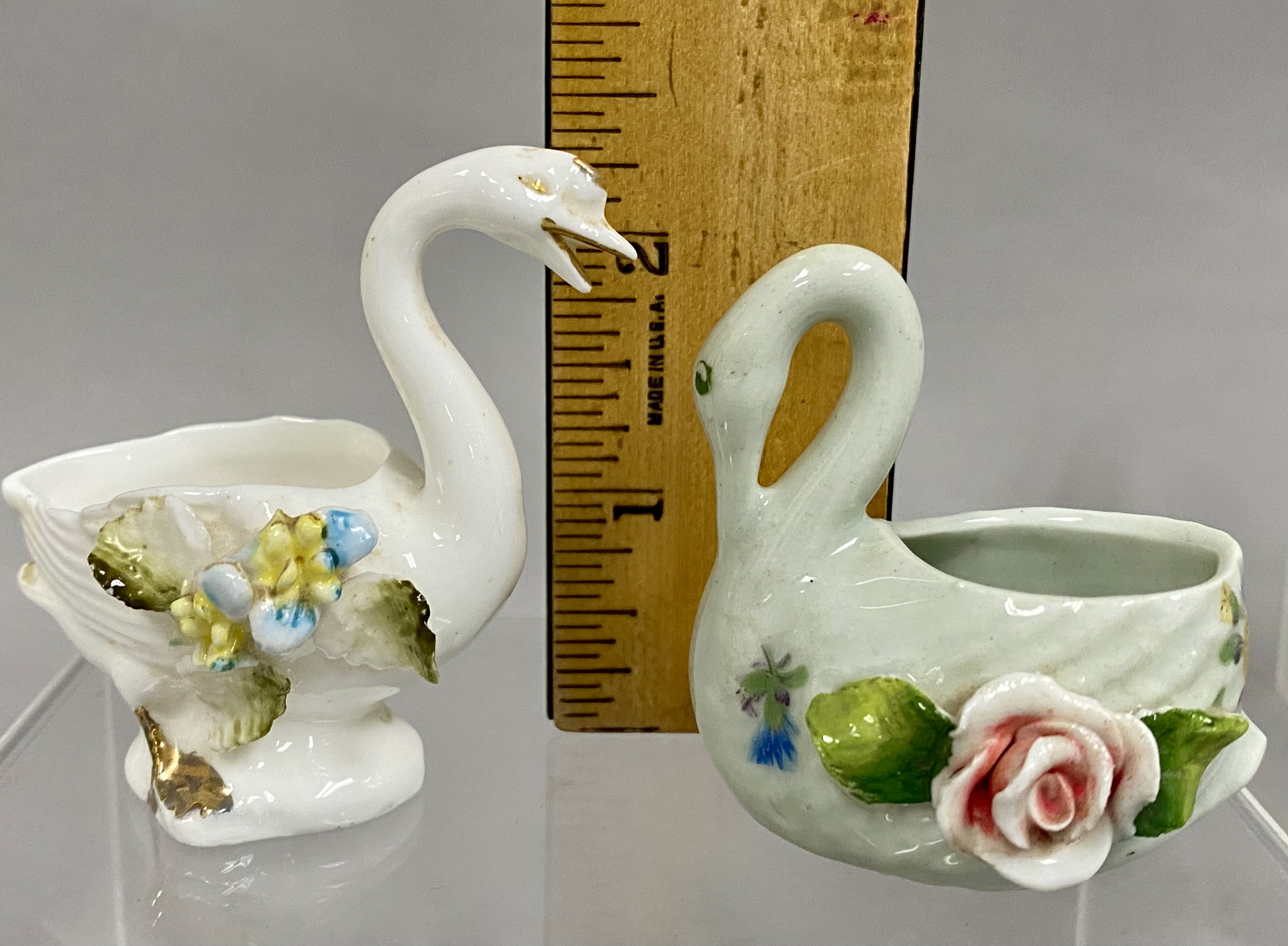 Collection of German Porcelain Swan Dishes