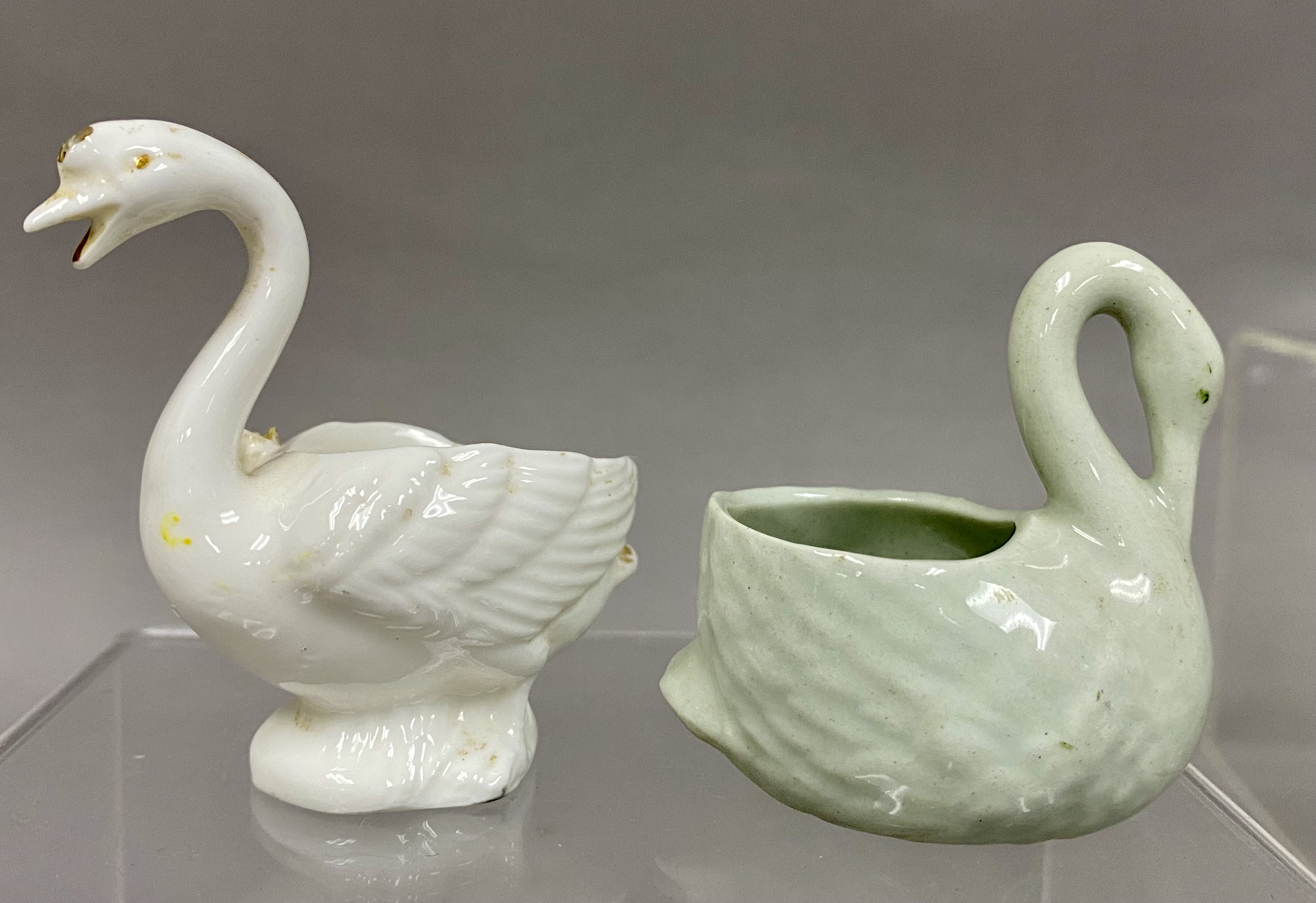 Collection of German Porcelain Swan Dishes