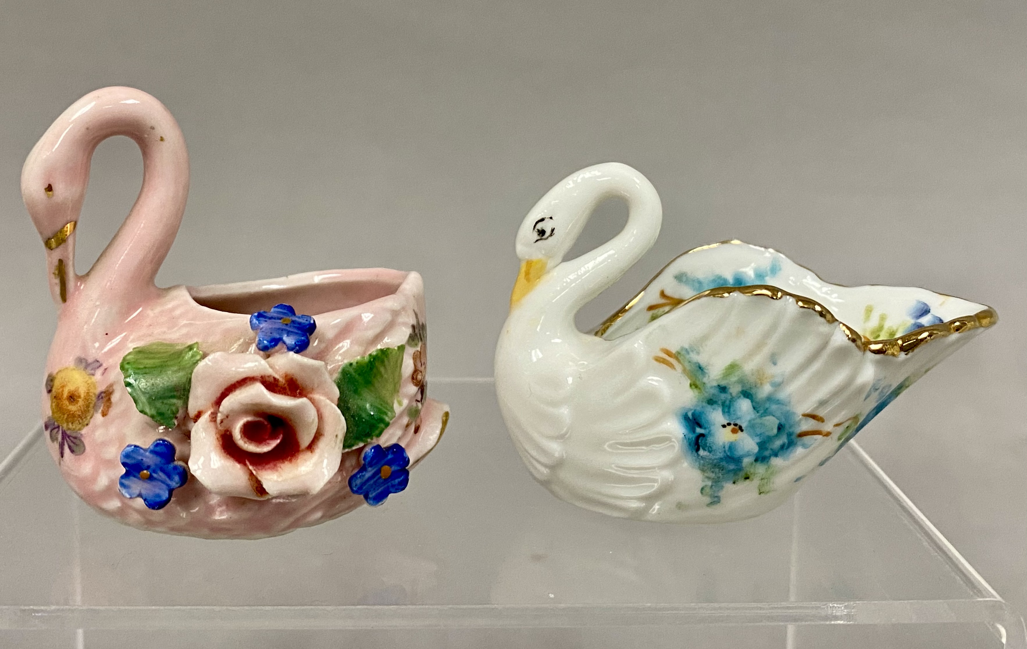 Collection of German Porcelain Swan Dishes