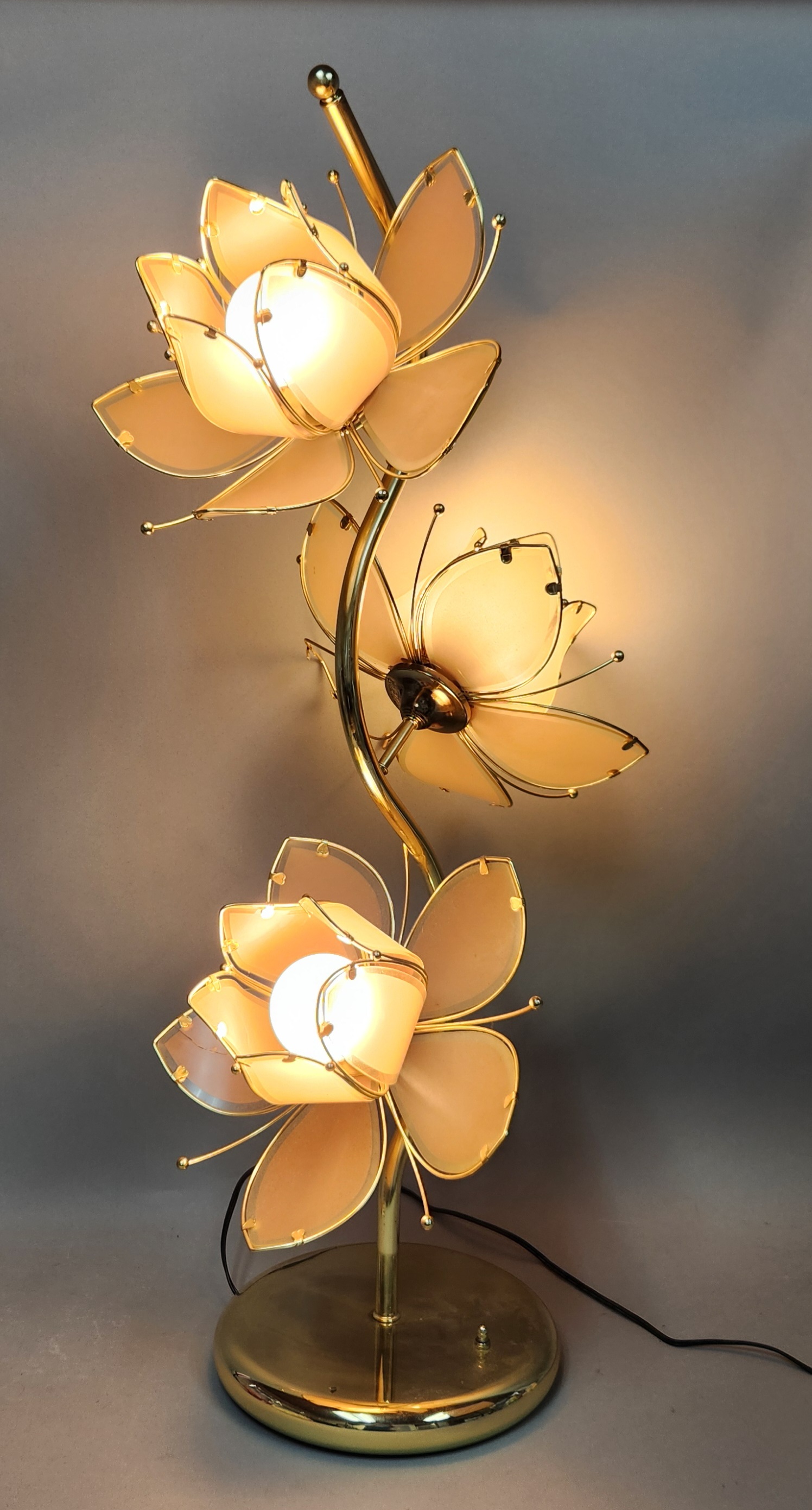 Hollywood Regency Lotus Table Lamp