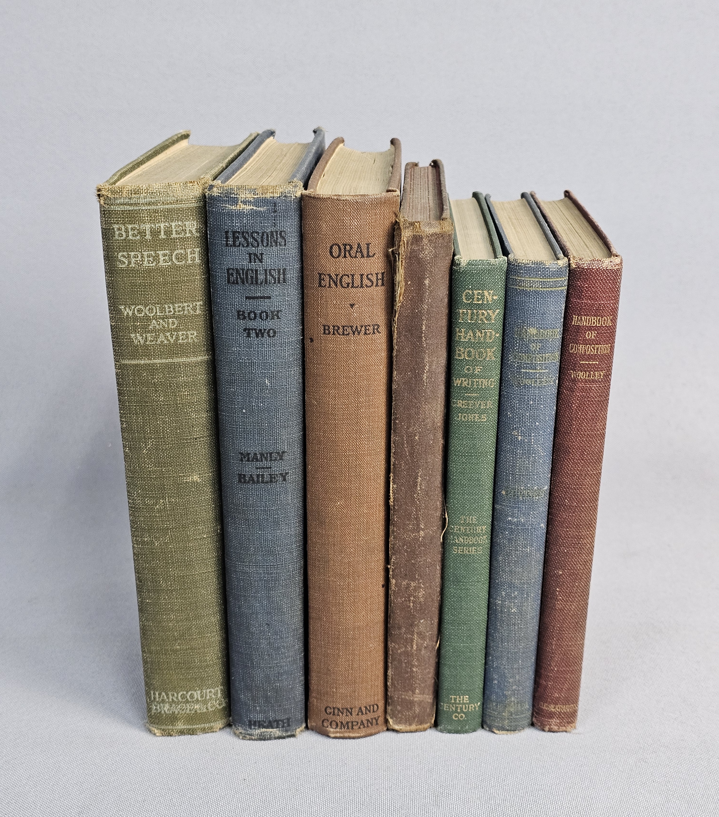 Collection of Seven Vintage English Textbooks
