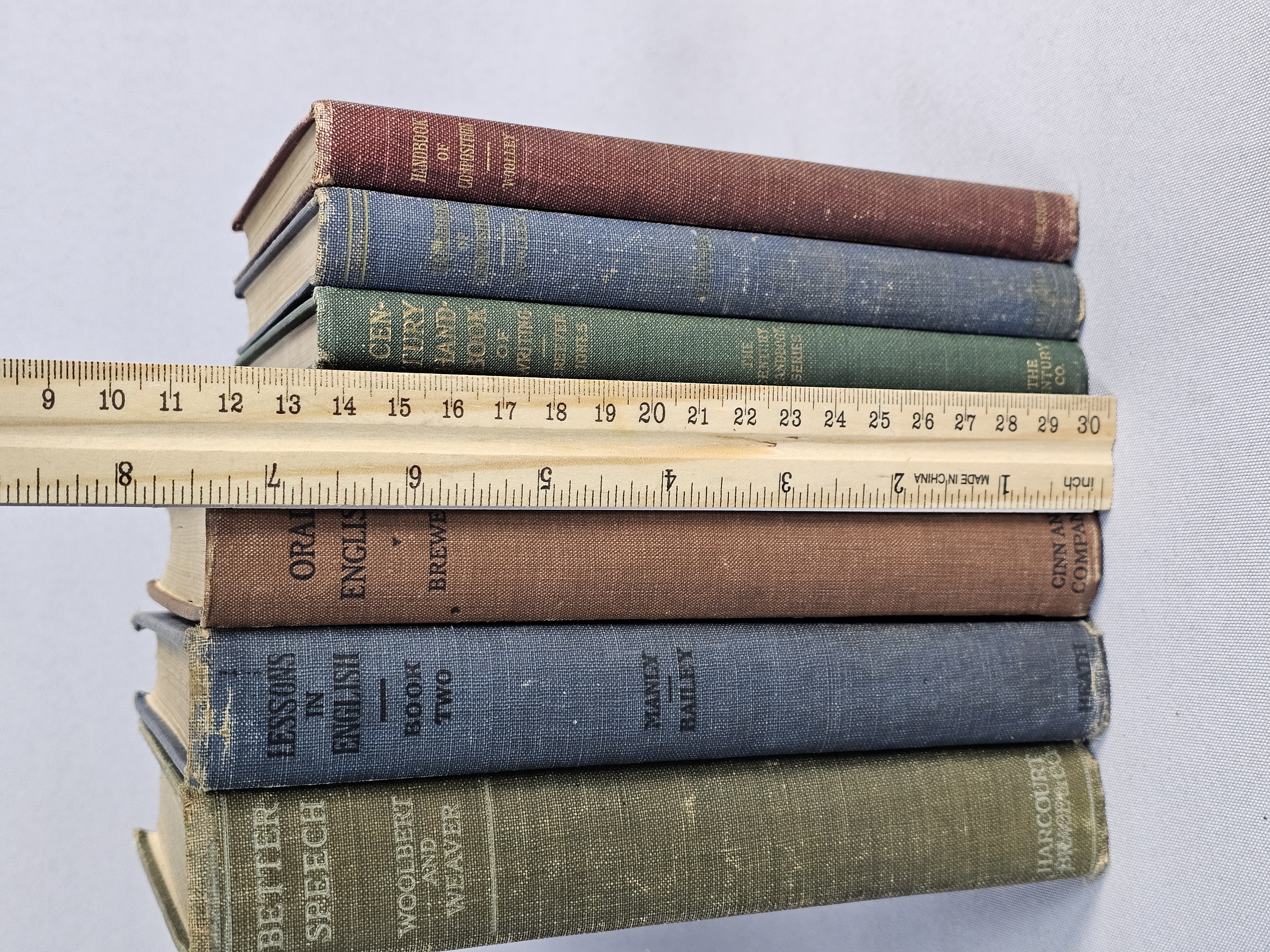 Collection of Seven Vintage English Textbooks
