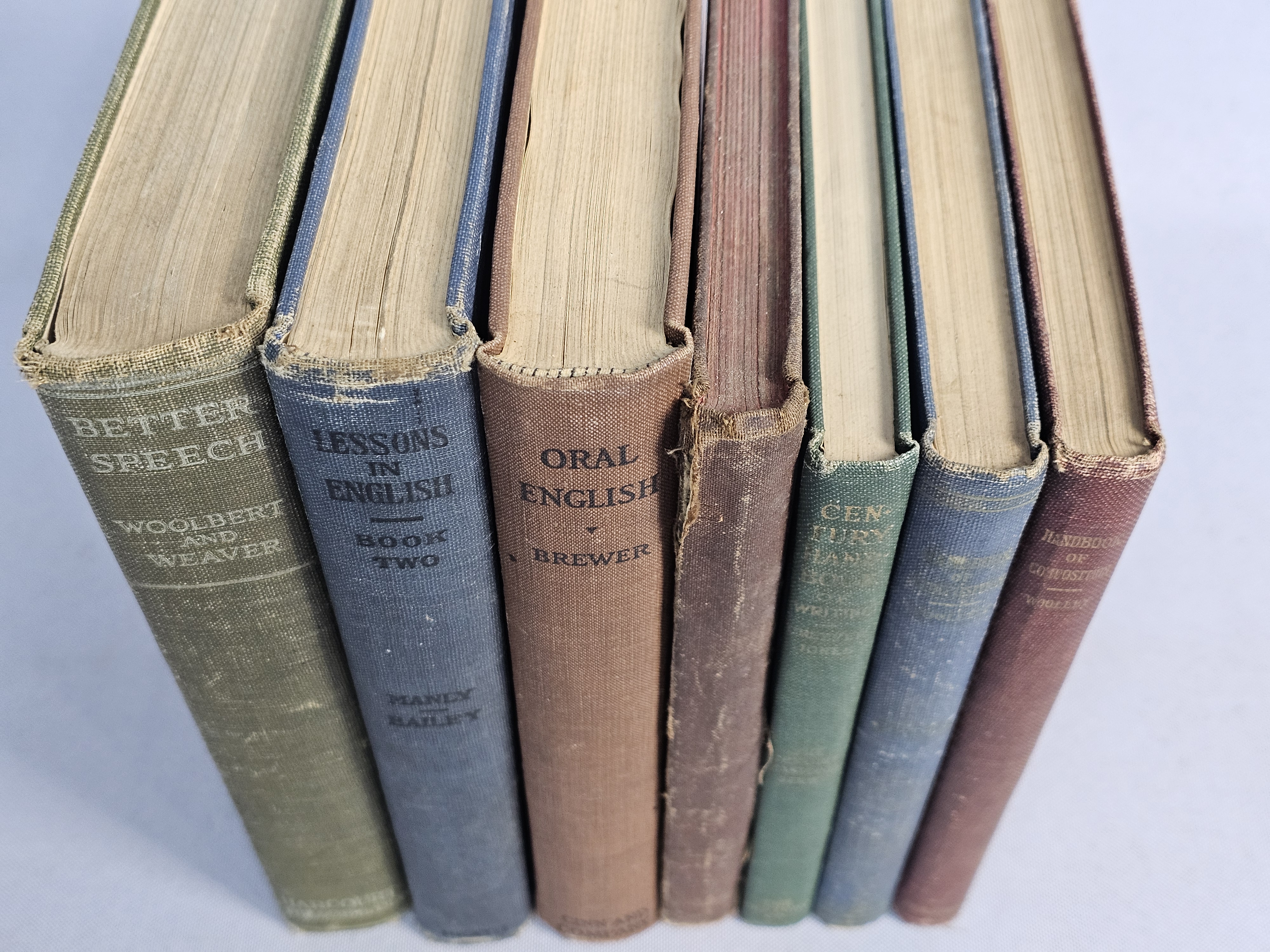 Collection of Seven Vintage English Textbooks