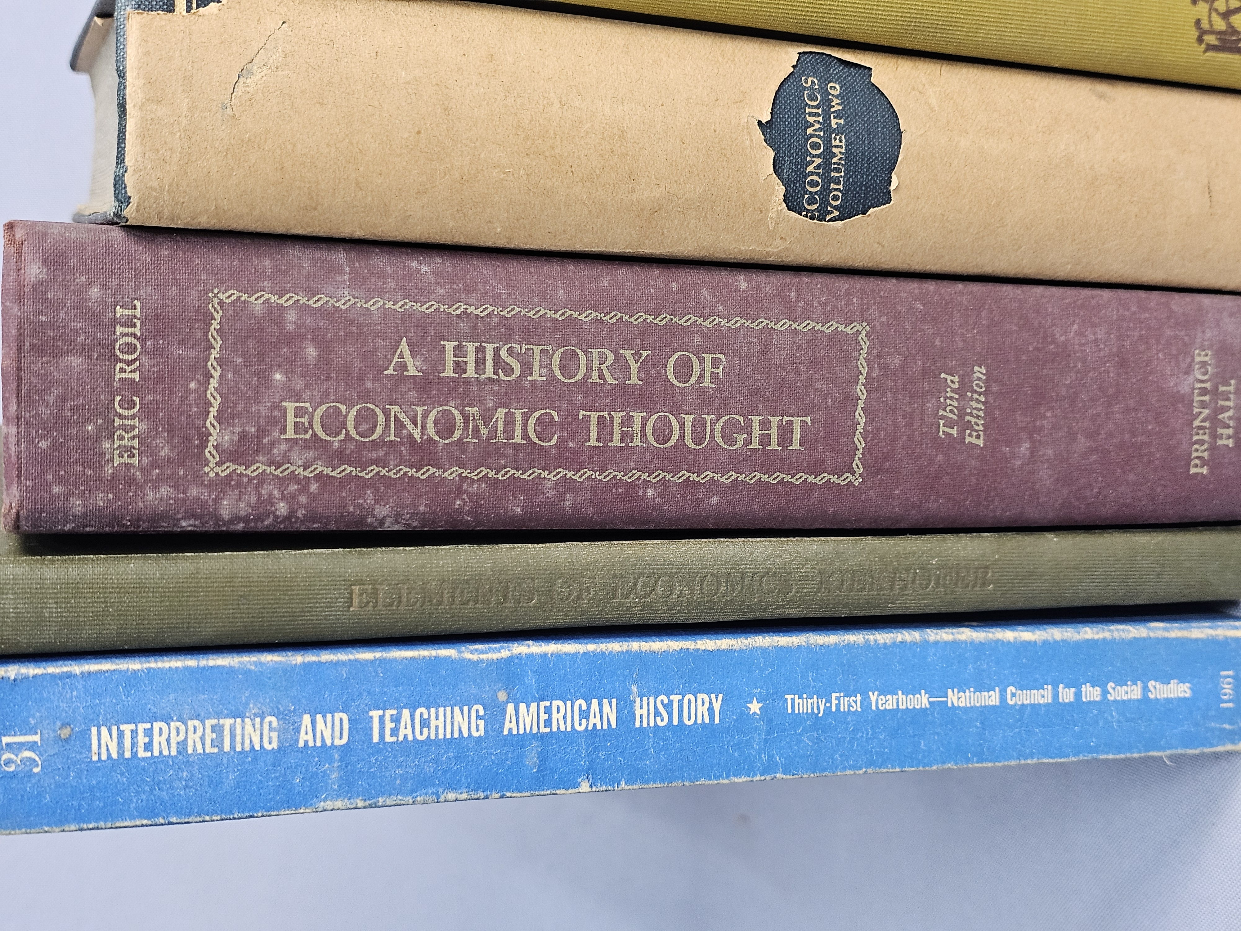 Seven Antique and Vintage Academic Books