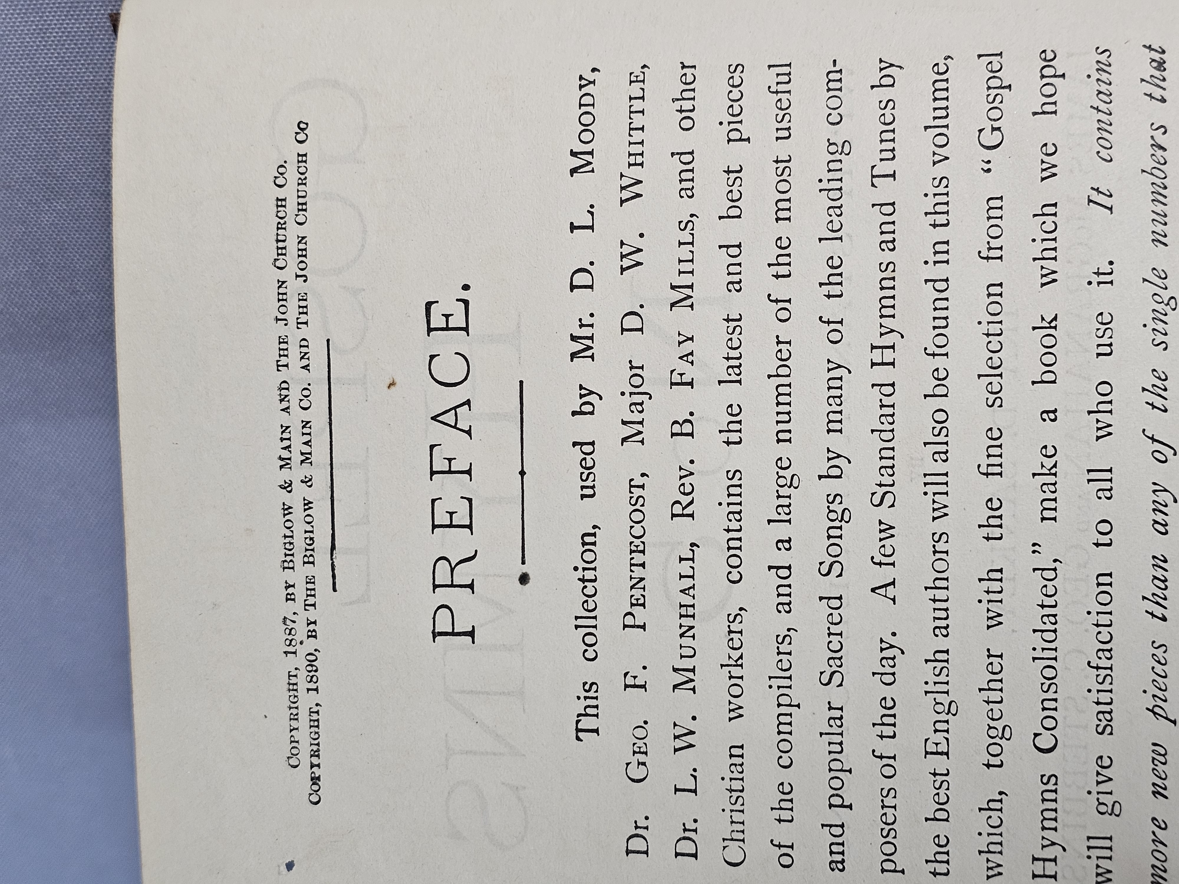 A Collection of Seven Vintage Hymnals