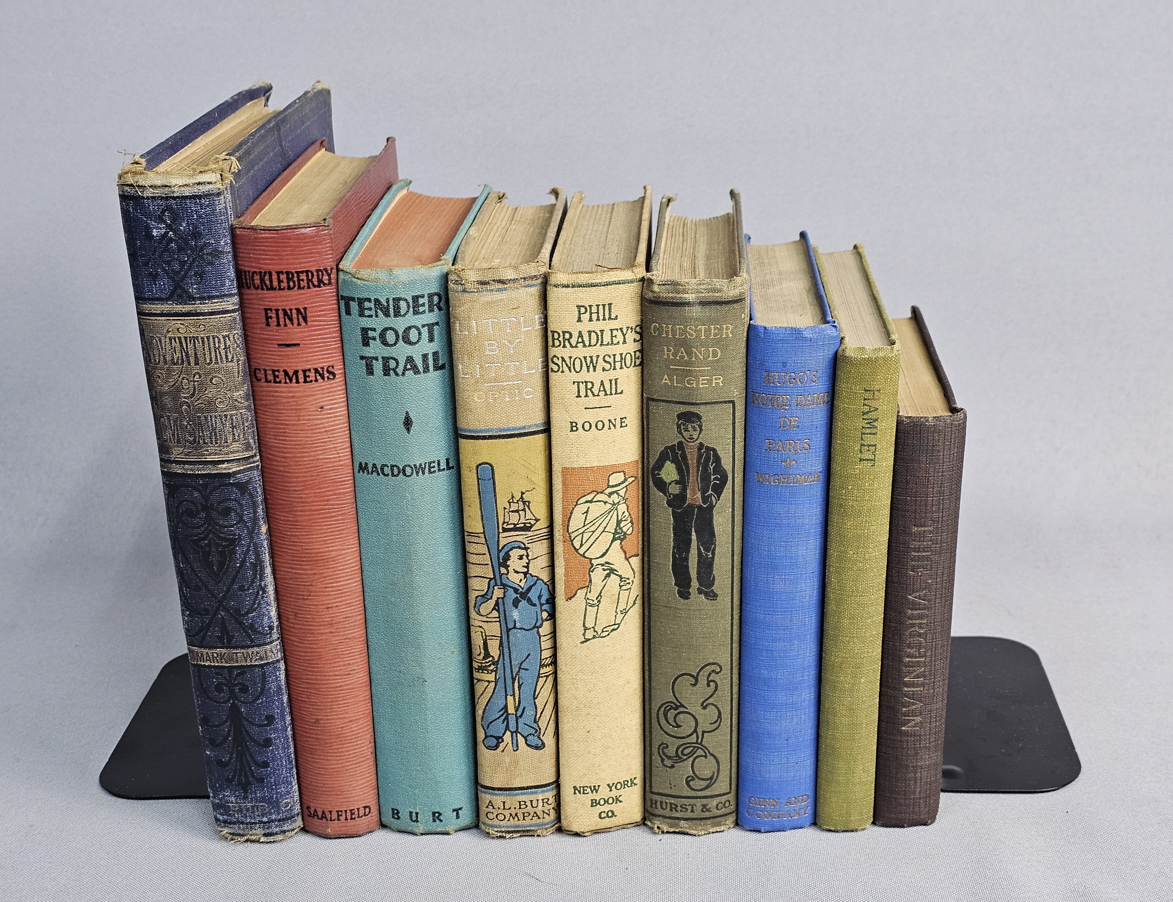Nine Antique and Vintage Hardcover Books