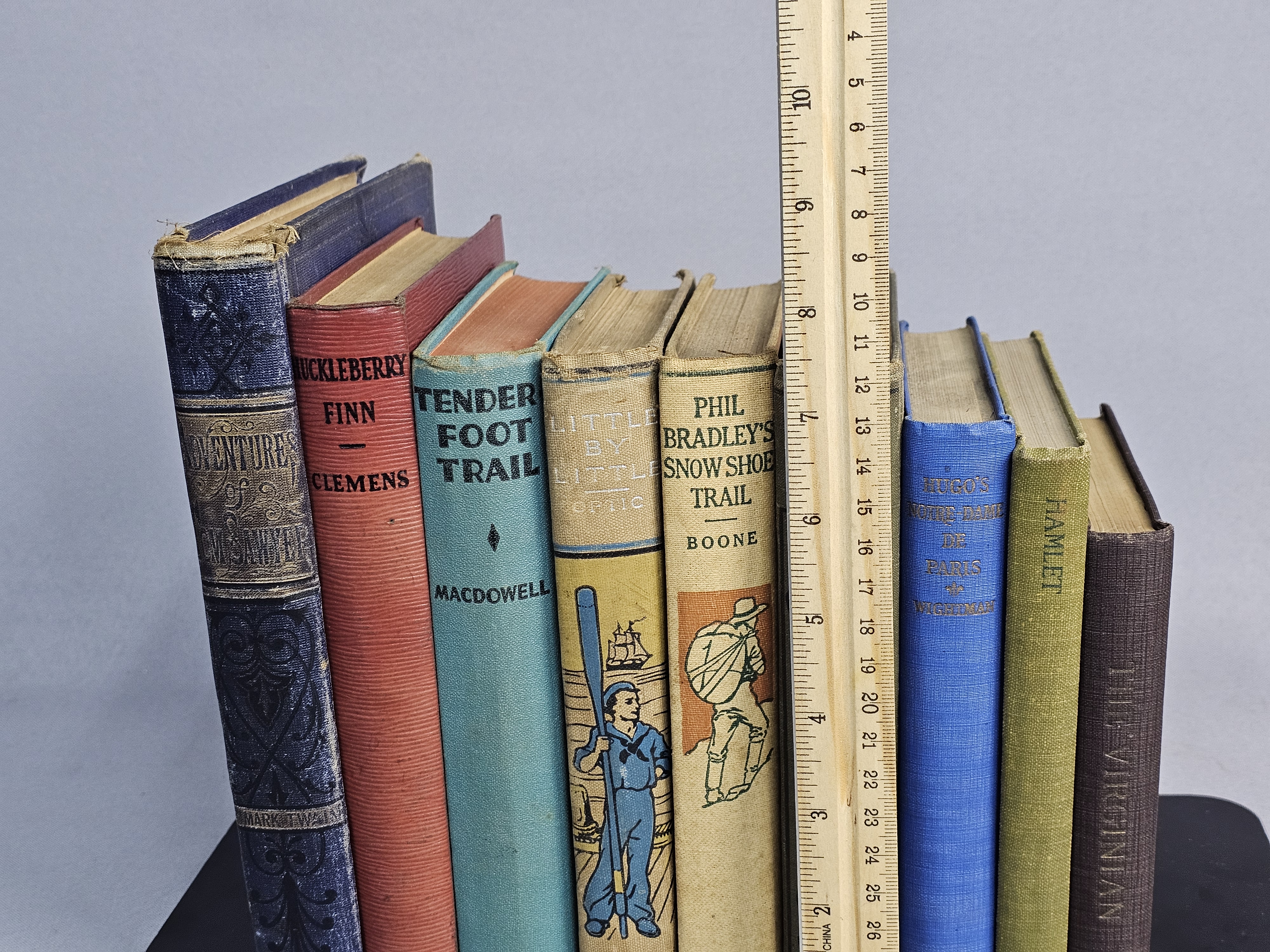 Nine Antique and Vintage Hardcover Books