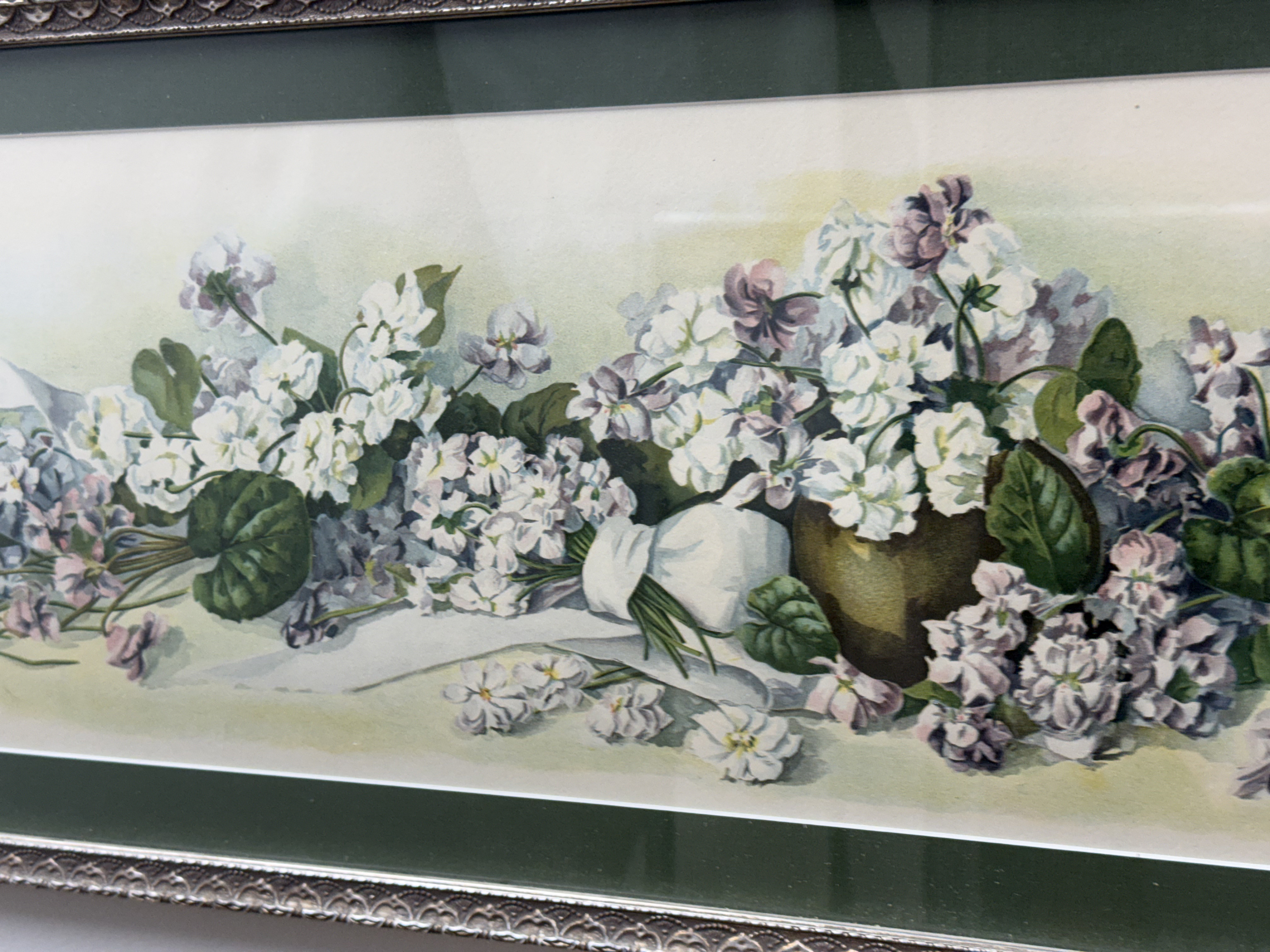 Mary E. Hart Violets Watercolor