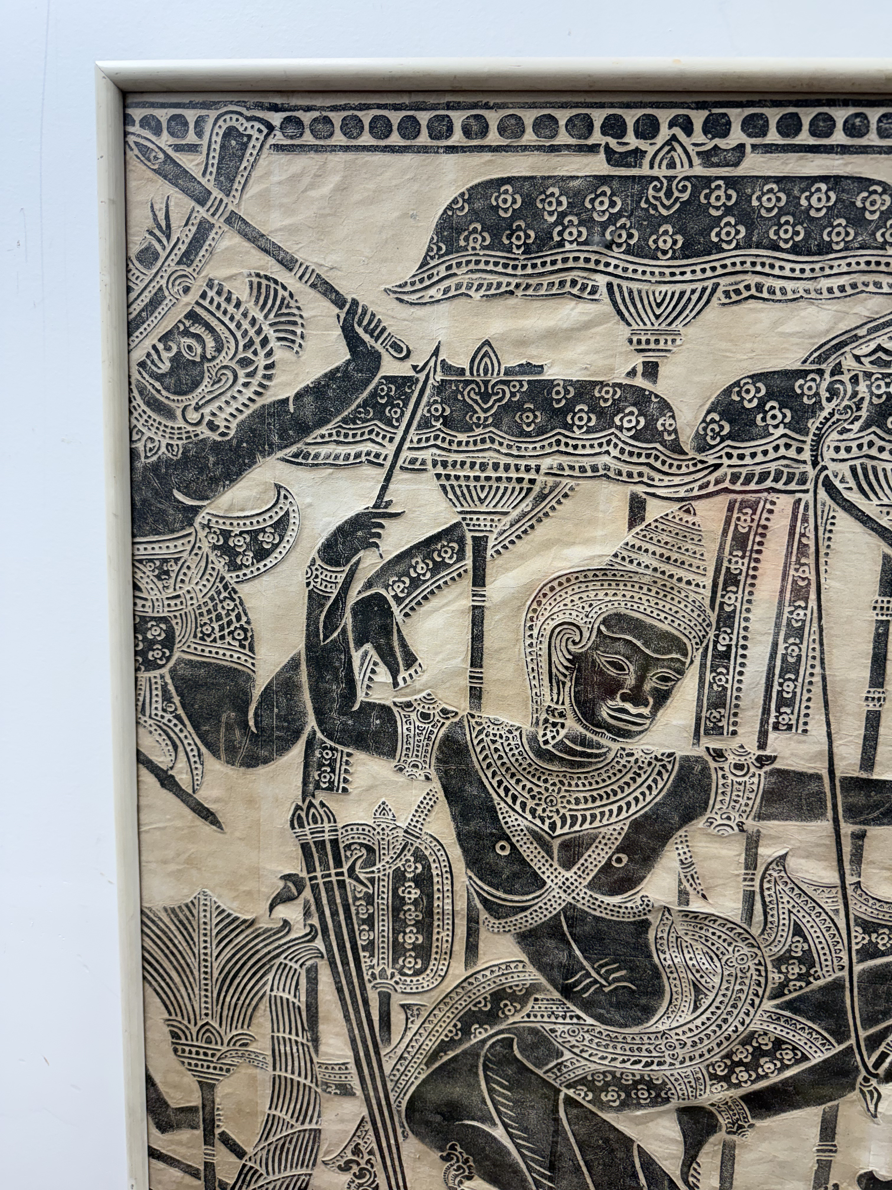 Large Cambodian Angkor Wat Temple Rubbing