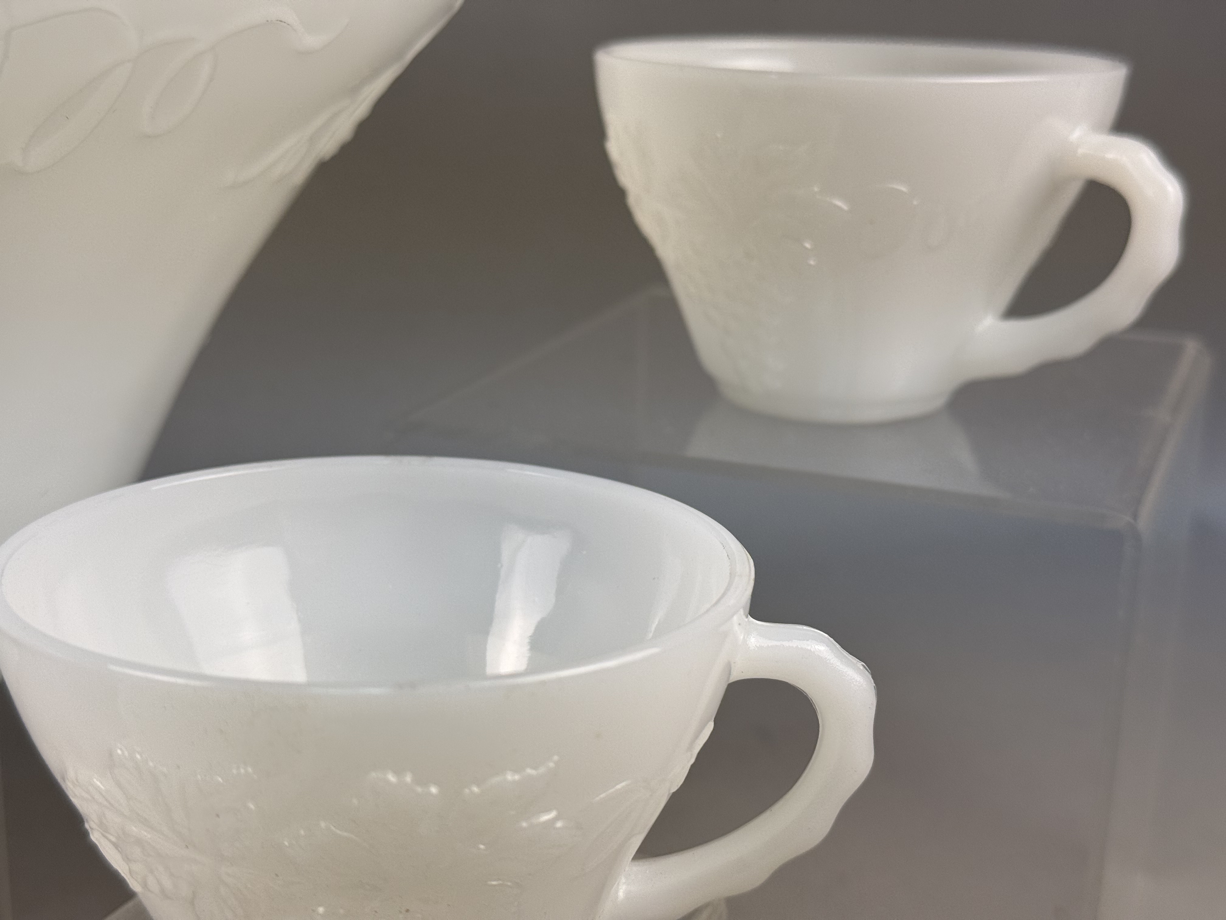 Anchor Hocking Milk Glass Punch Set