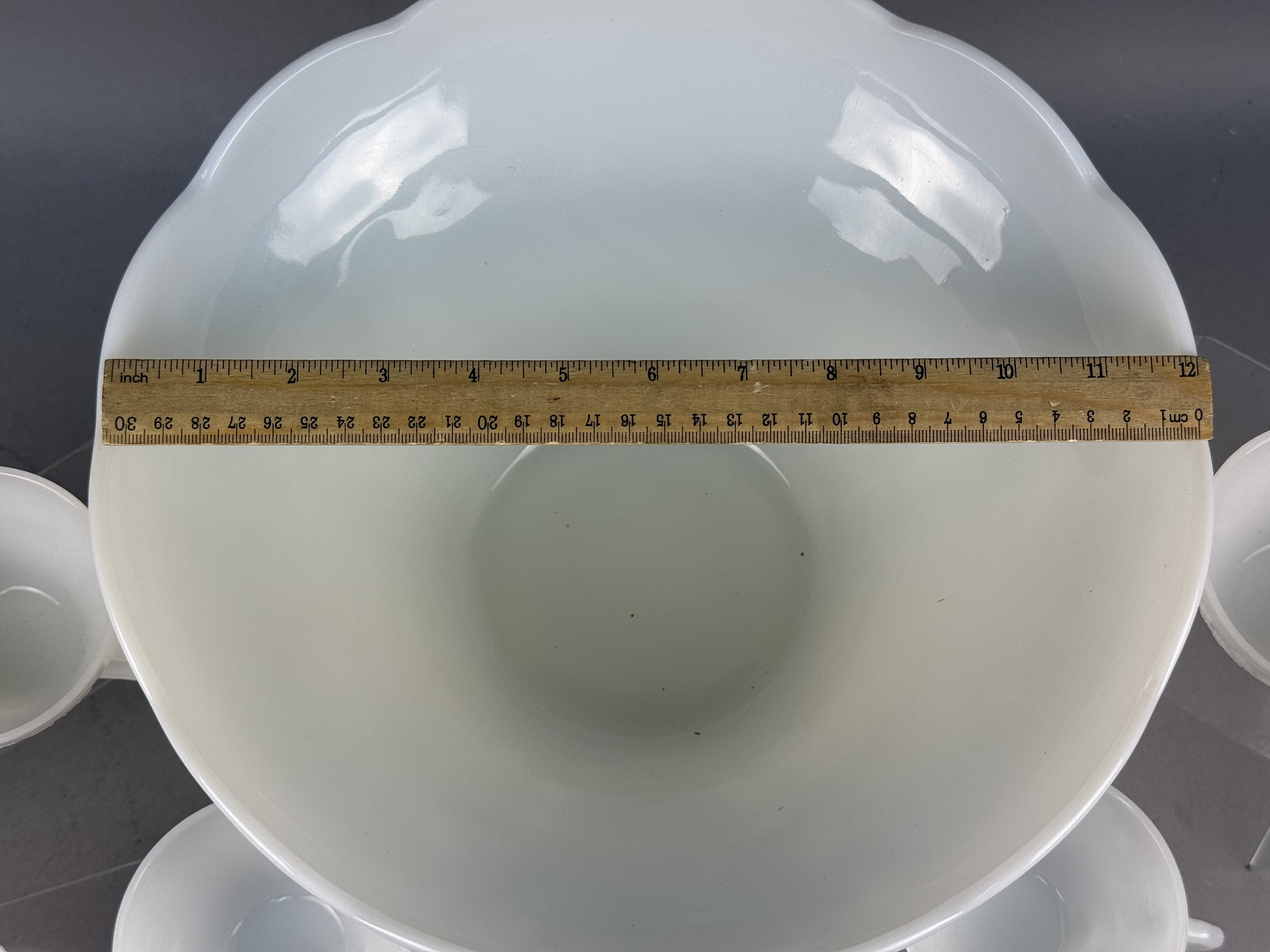 Anchor Hocking Milk Glass Punch Set