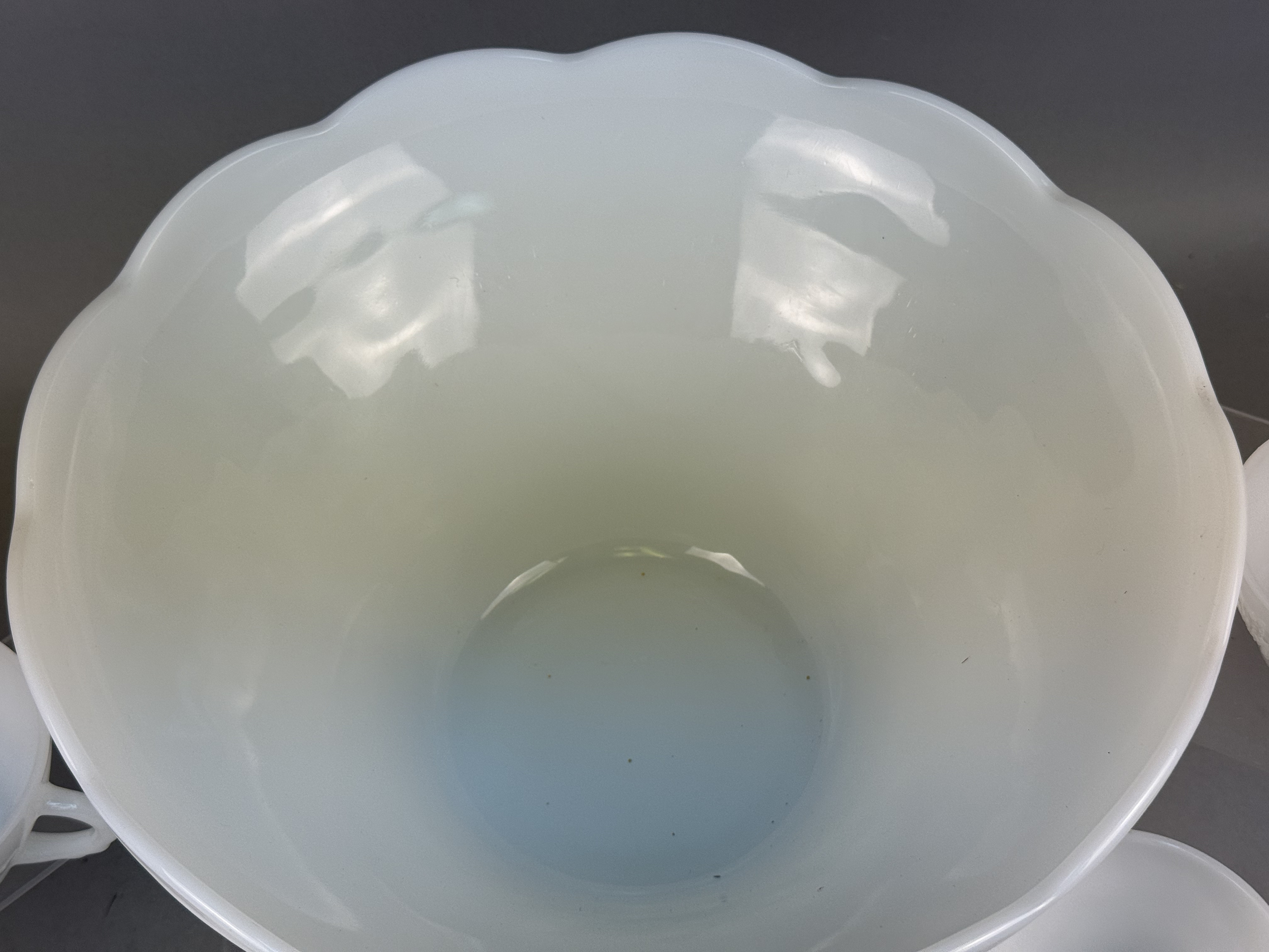 Anchor Hocking Milk Glass Punch Set