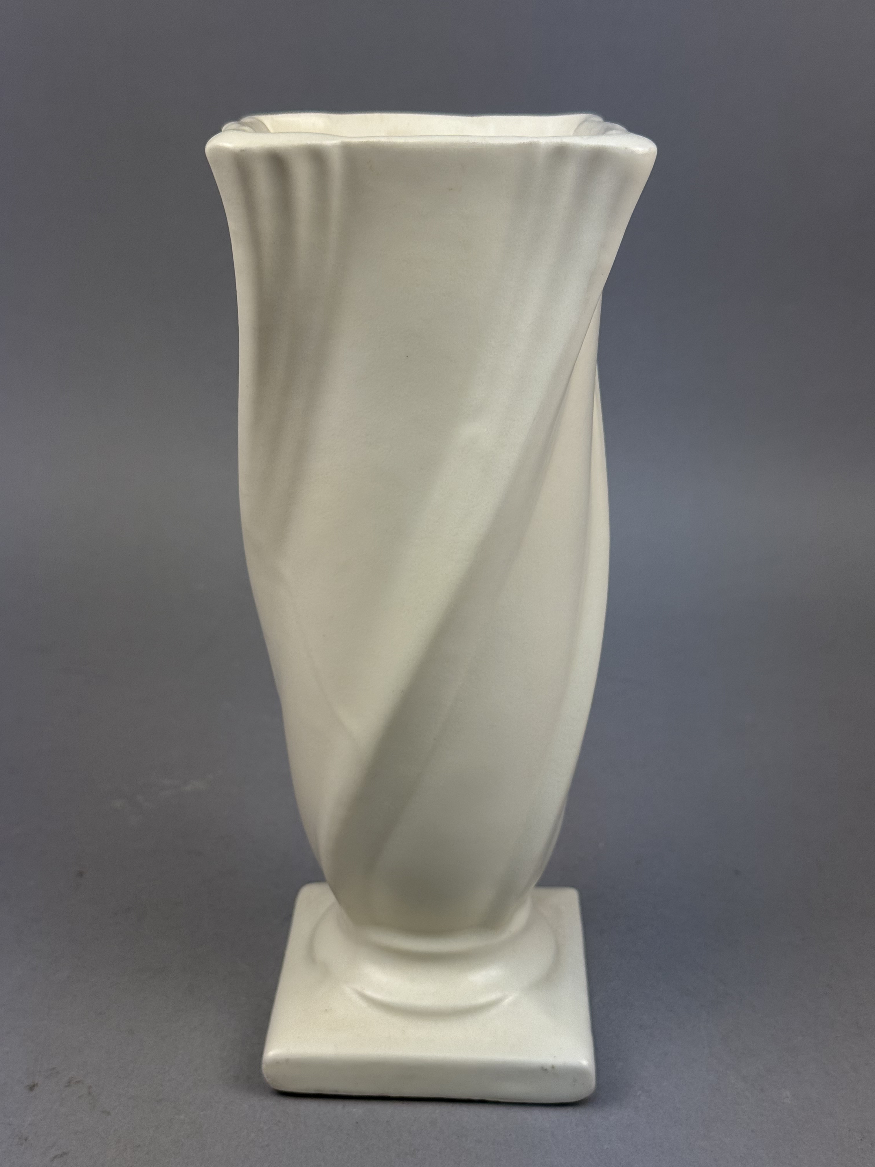 Camark Pottery Twisted Ivory Vase