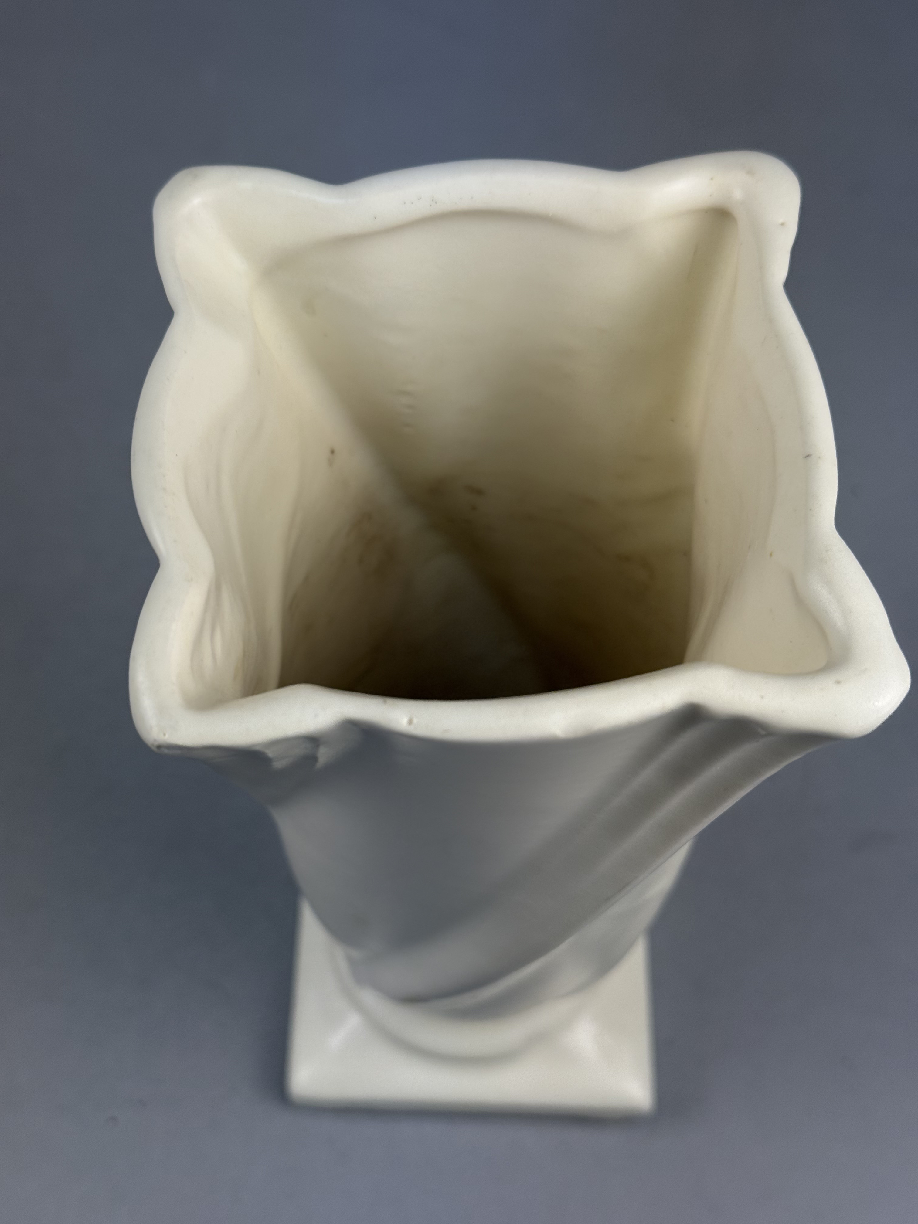 Camark Pottery Twisted Ivory Vase