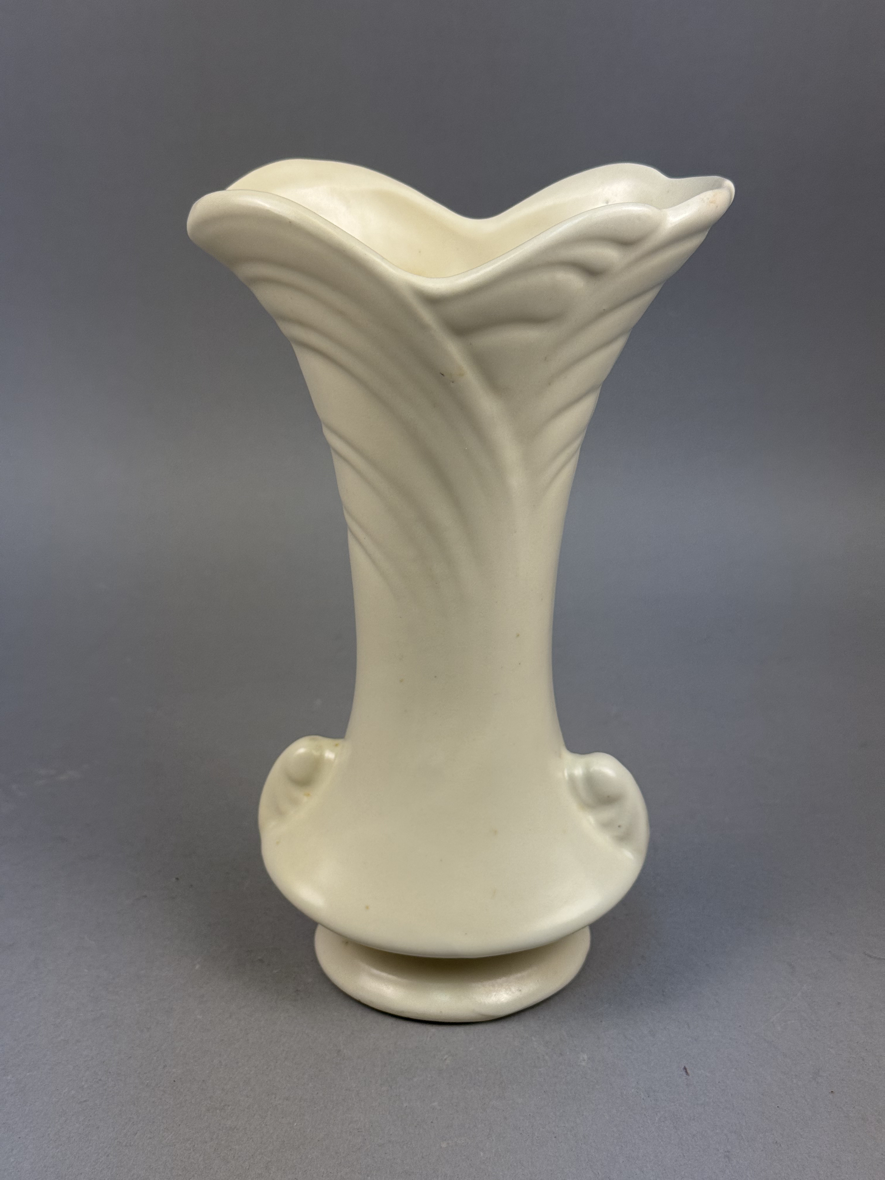Shawnee Pottery Cream Leaf Vase