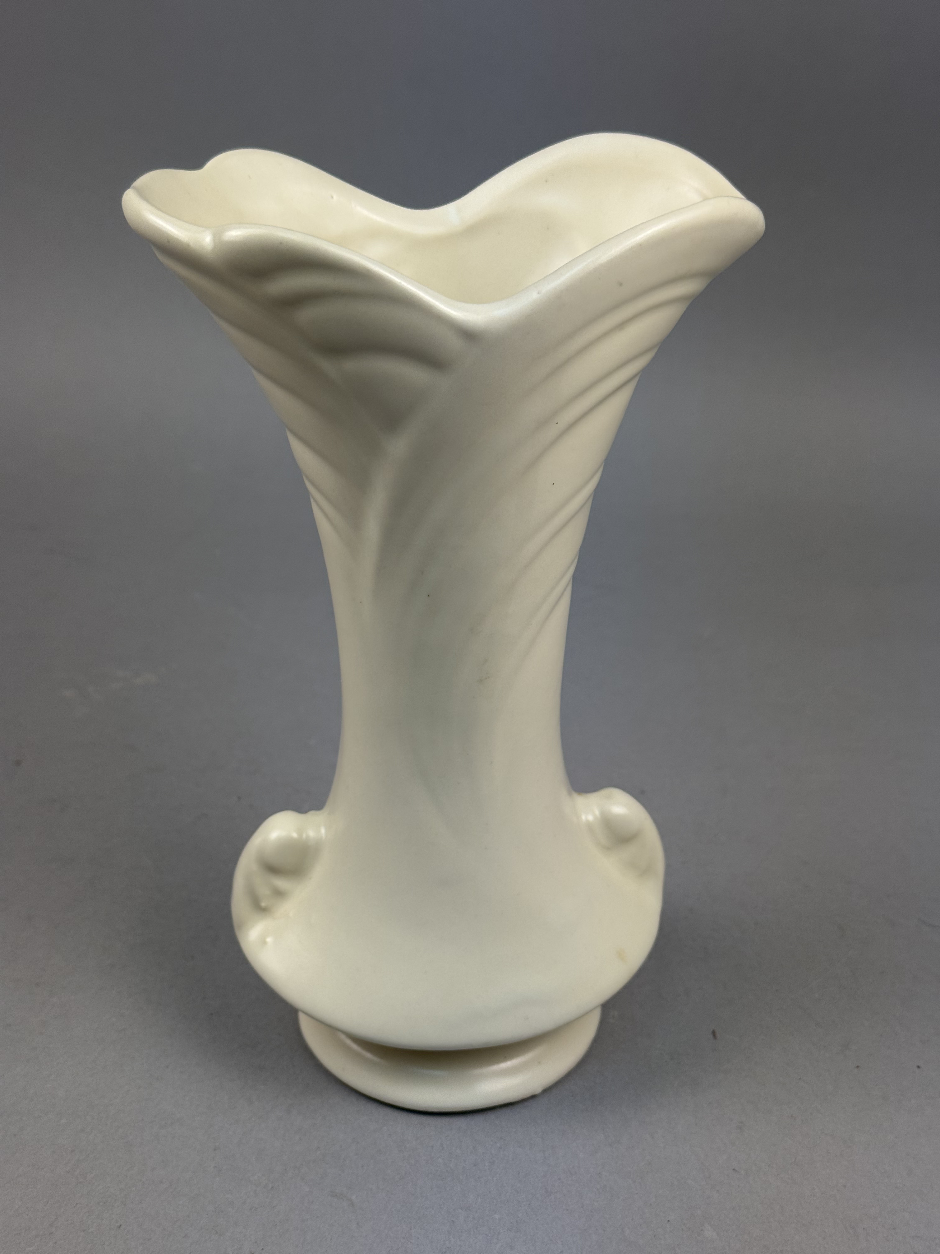 Shawnee Pottery Cream Leaf Vase